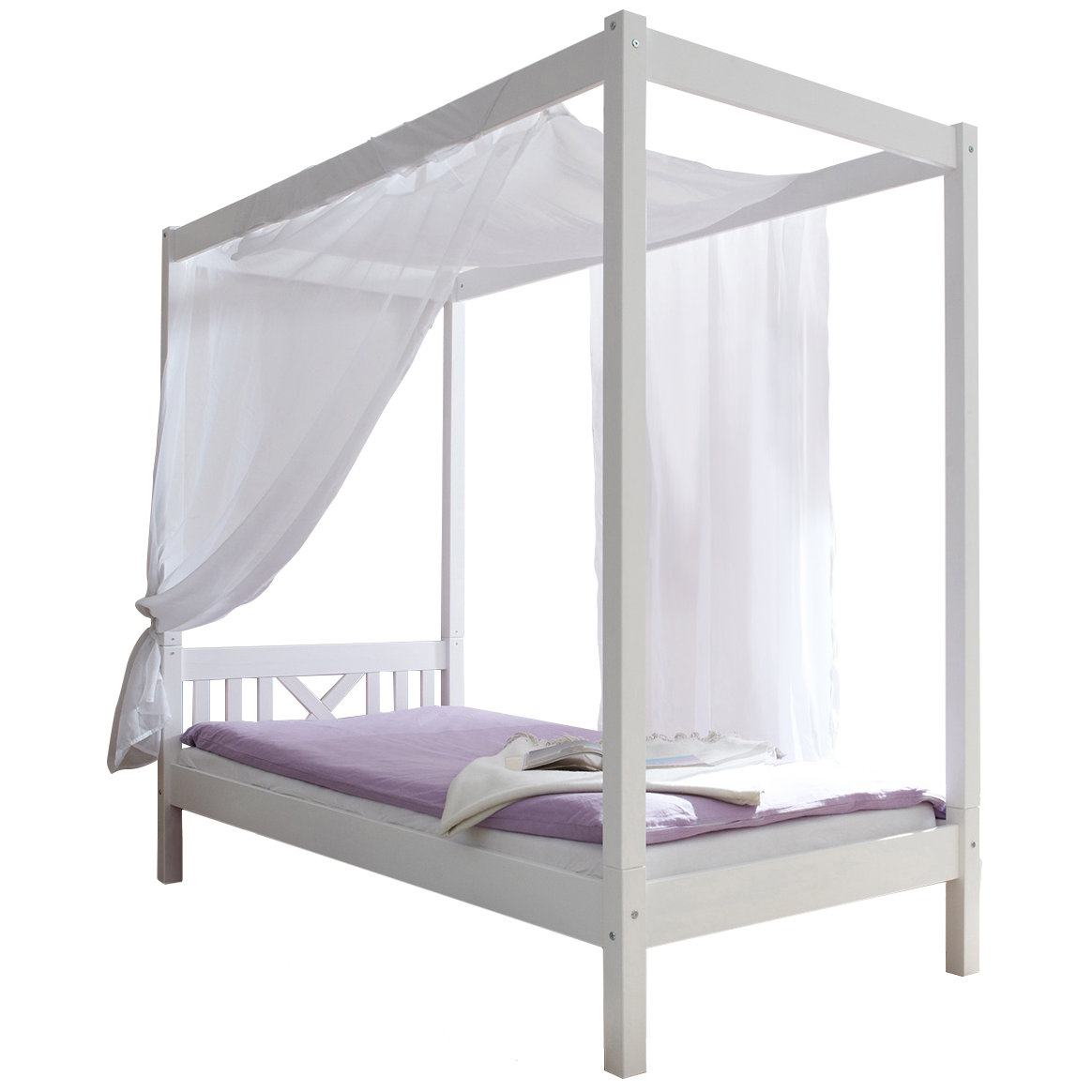 TICAA Himmelbett LaLuna weiß