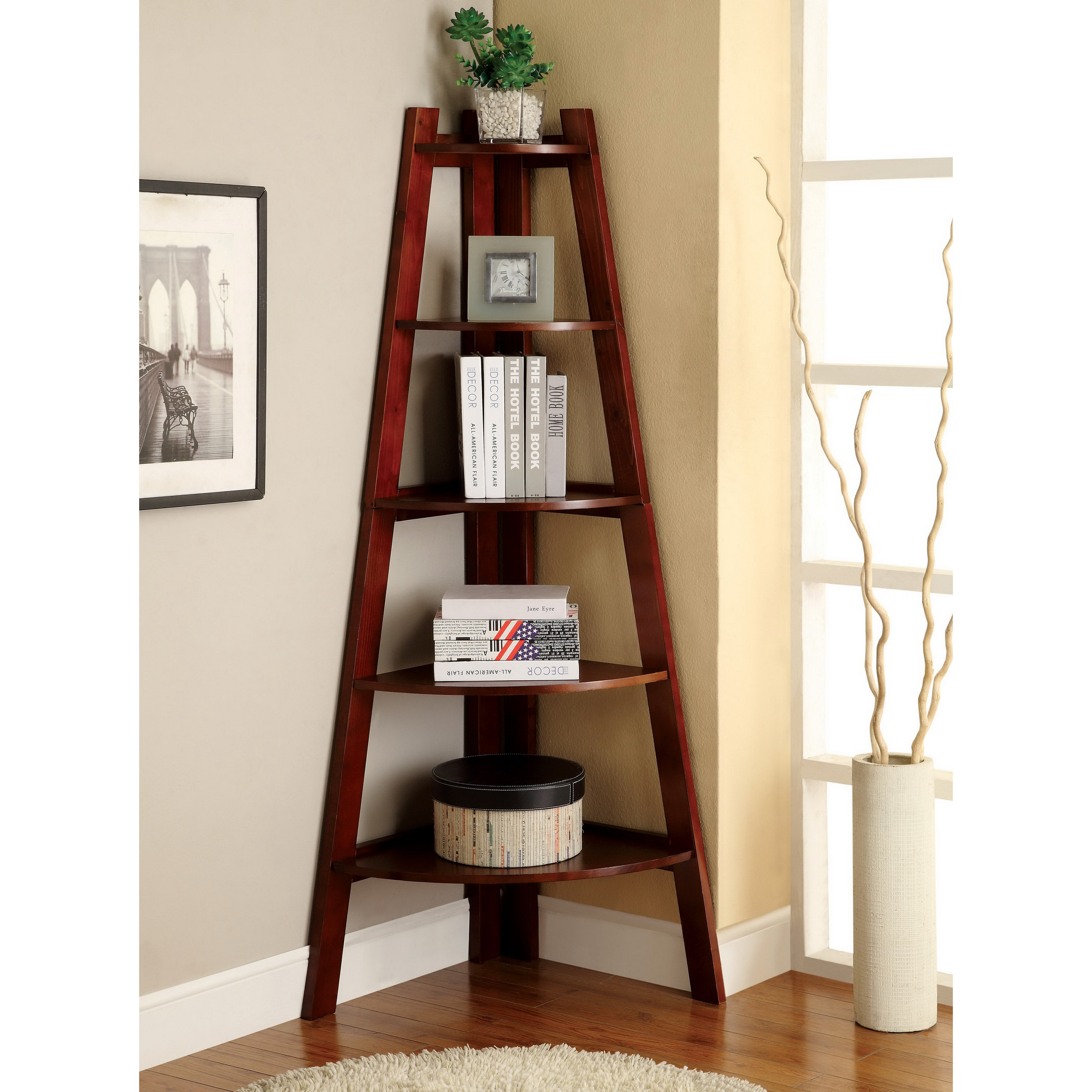 Corner Bookcases You Ll Love Wayfair Canaan 63 Corner Unit Bookcase