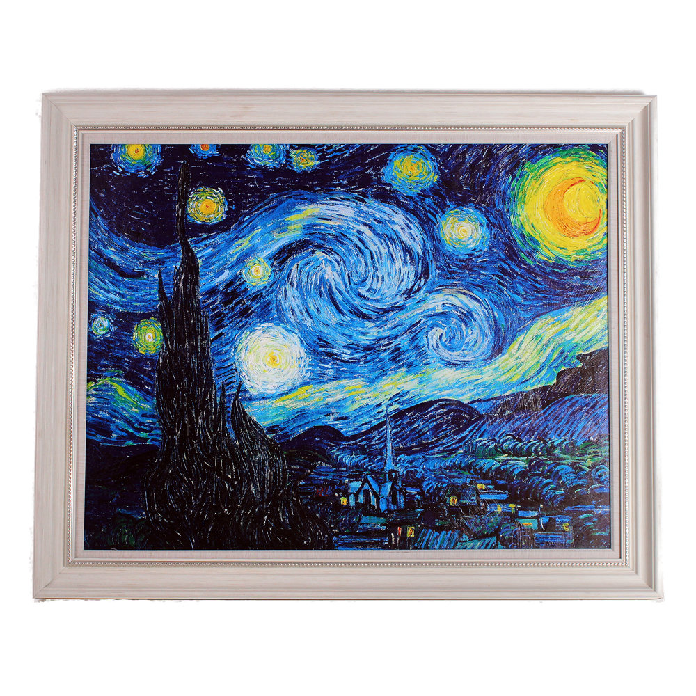 Wexfordhome Starry Night By Vincent Van Gogh Framed Painting Wexford Home Starry Night By Vincent Van Gogh Framed Painting Print On Wrapped Canvas
