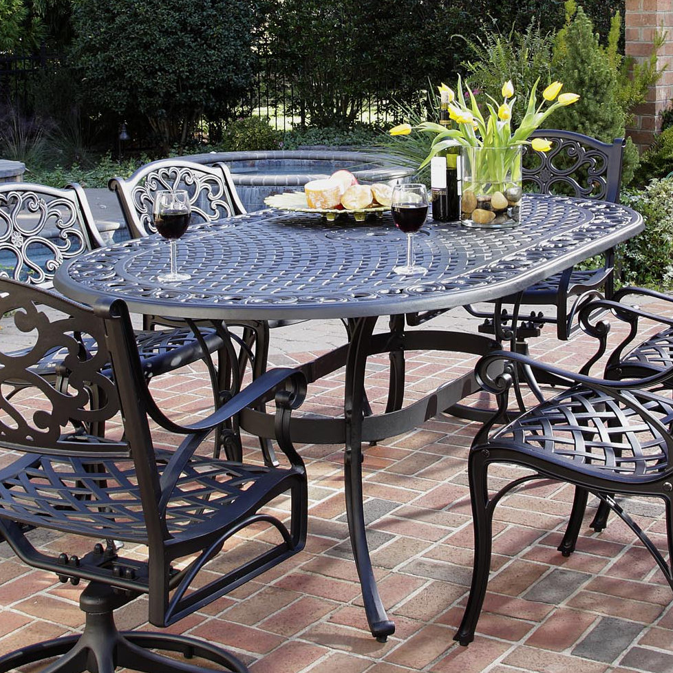 Astoria Grand Van Glider Oval Outdoor Dining Table & Reviews Wayfair.ca