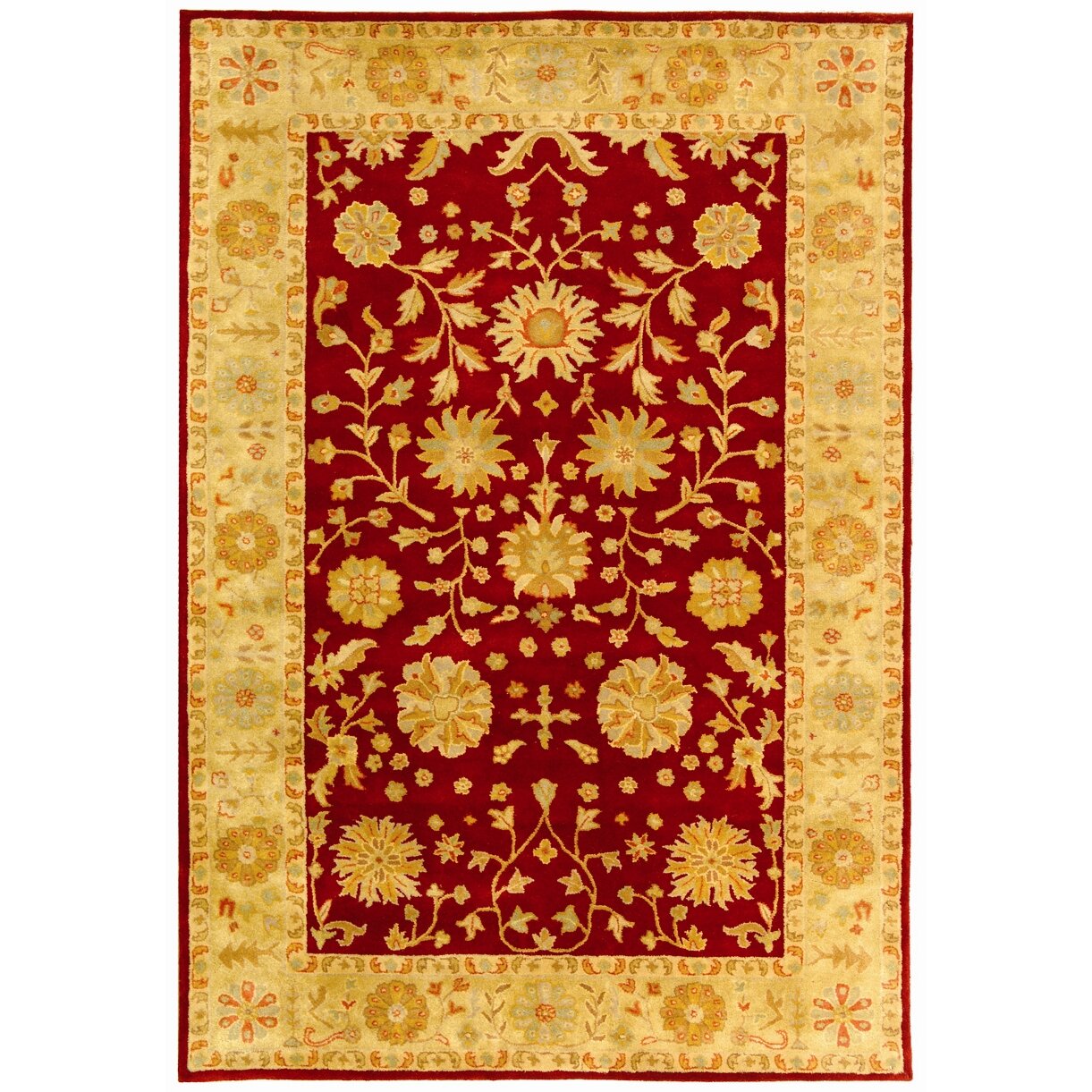 Nessa Red & Gold Oriental Wool Hand-Tufted Area Rug & Reviews  room decoration ideas, room decoration pictures, room decoration color, room decoration idea, room decorations, and room decoration images Red And Gold Area Rugs 1221 x 1221