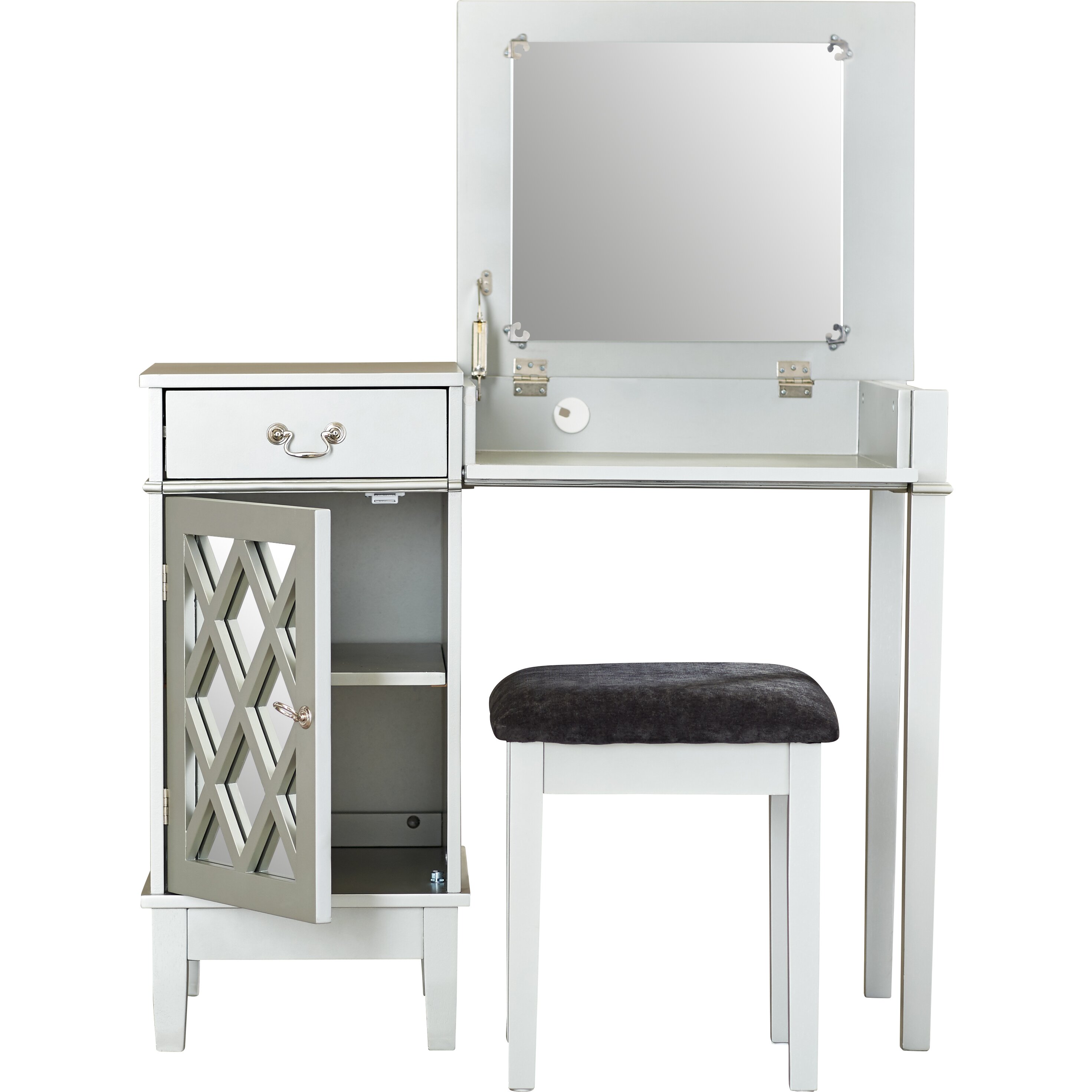 Mercer41Ã¢Â„Â¢ Oliver Vanity Set with Mirror & Reviews | Wayfair Mercer41™ Oliver Vanity Set with Mirror