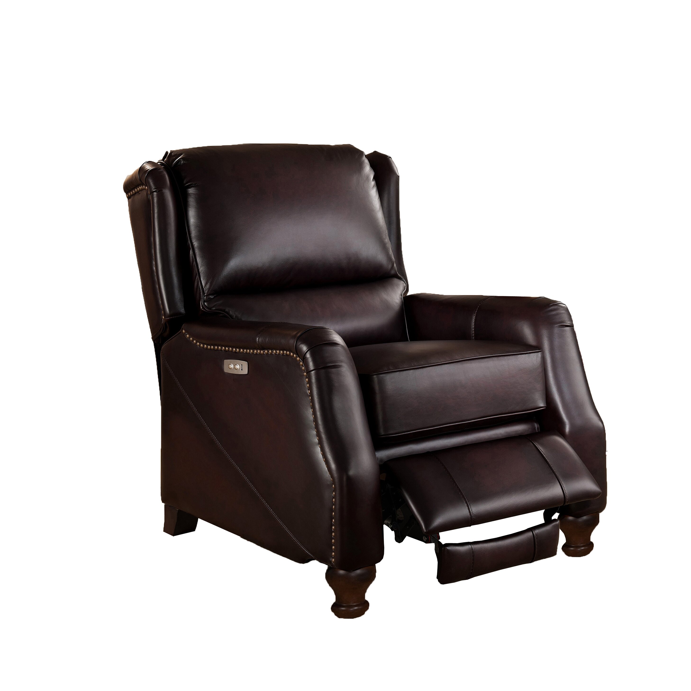 Amax Imperial Leather Power Recliner with USB Port | Wayfair - Amax Imperial Leather Power Recliner with USB Port
