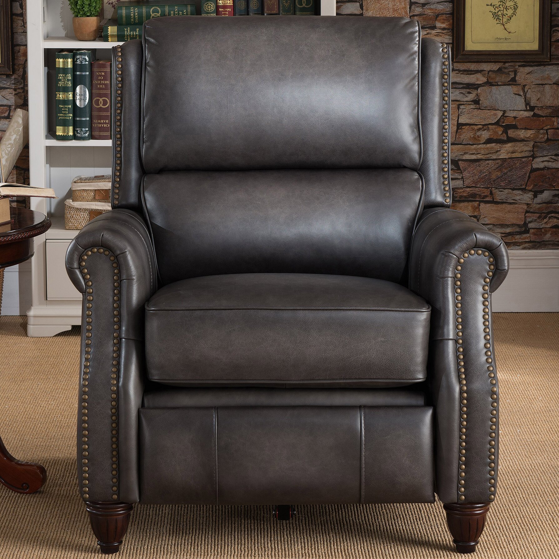 Amax Emery Leather Power Recliner with USB Port | Wayfair - Amax Emery Leather Power Recliner with USB Port