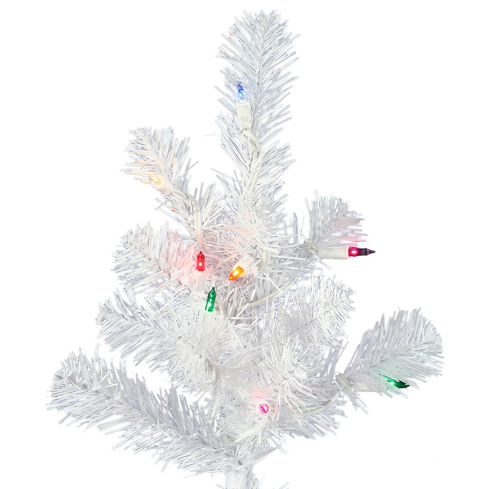 The Holiday Aisle 3' Crystal White Christmas Tree with 50 LED Multi ...
