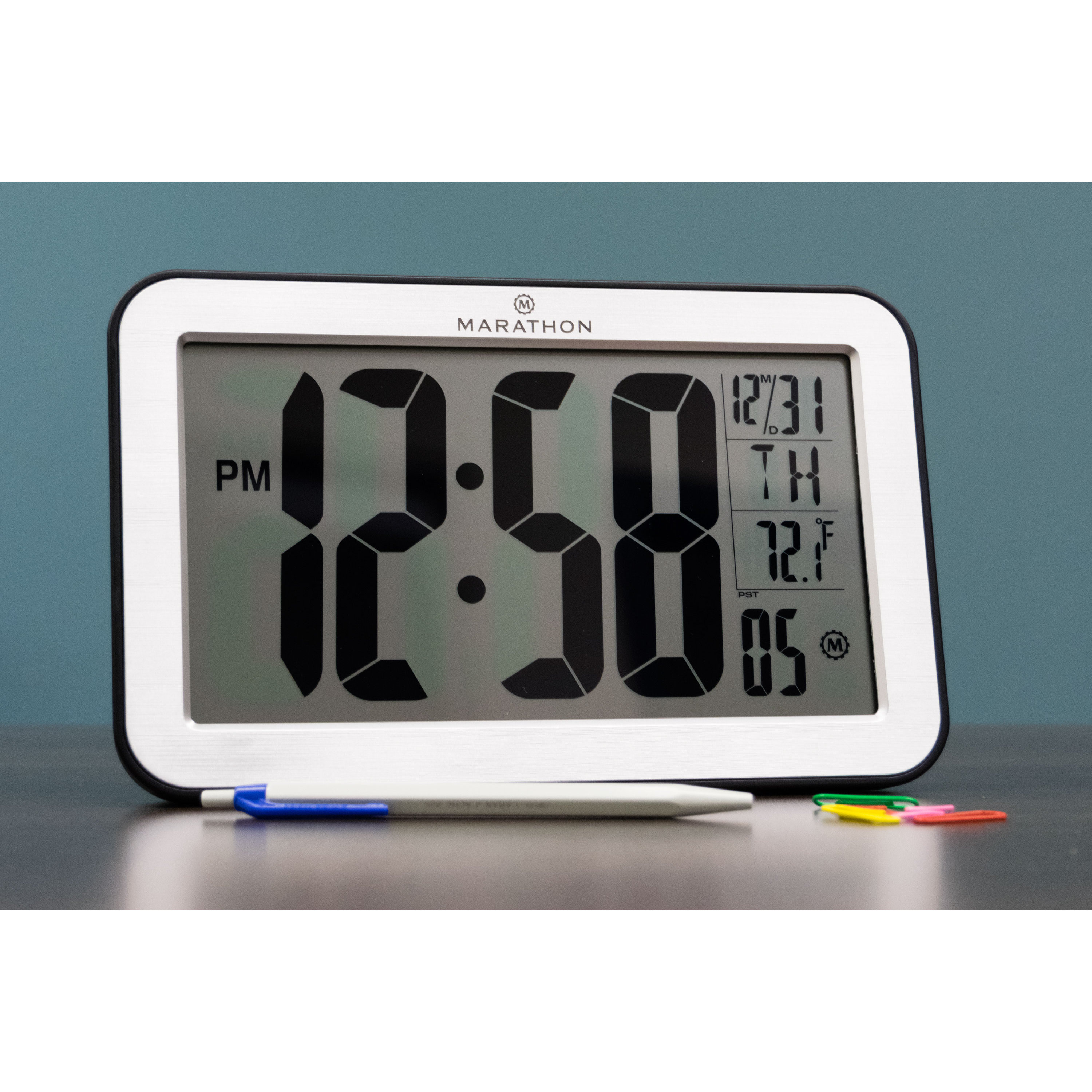 Marathon Watch Company Atomic Selfsetting Selfadjusting Wall Clock w