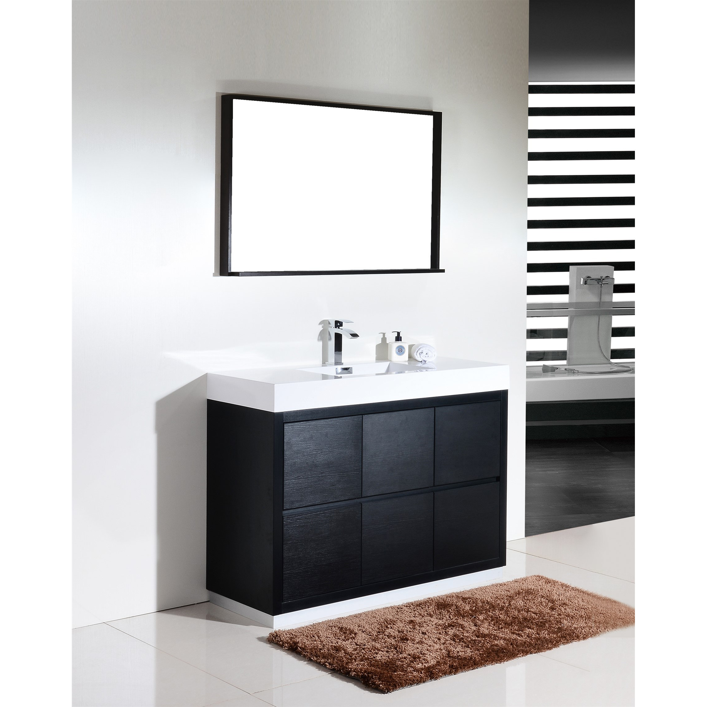 Kube Bath Bliss 48" Single Free Standing Modern Bathroom Vanity Set