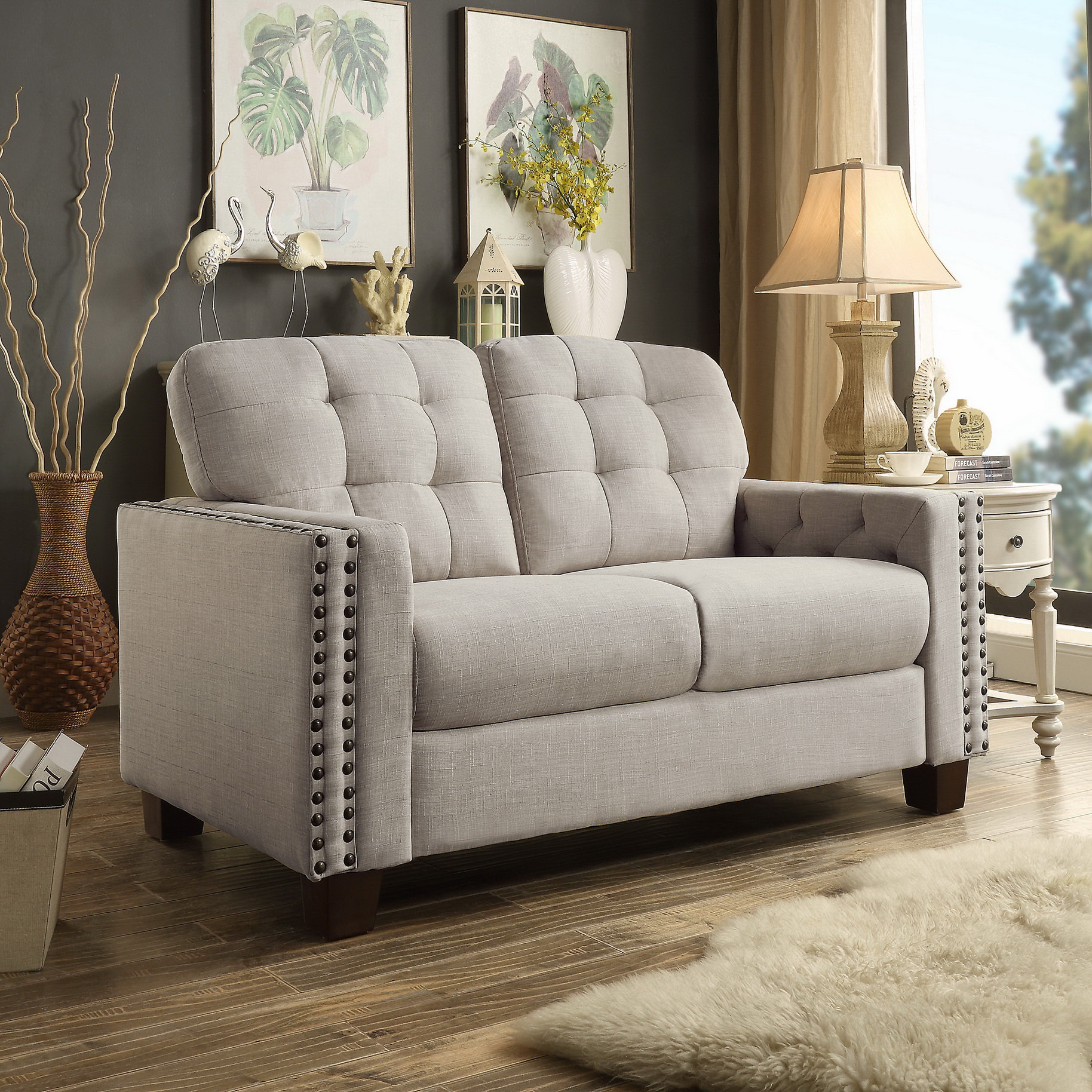 iNSTANT HOME Delicia Tufted Loveseat & Reviews Wayfair