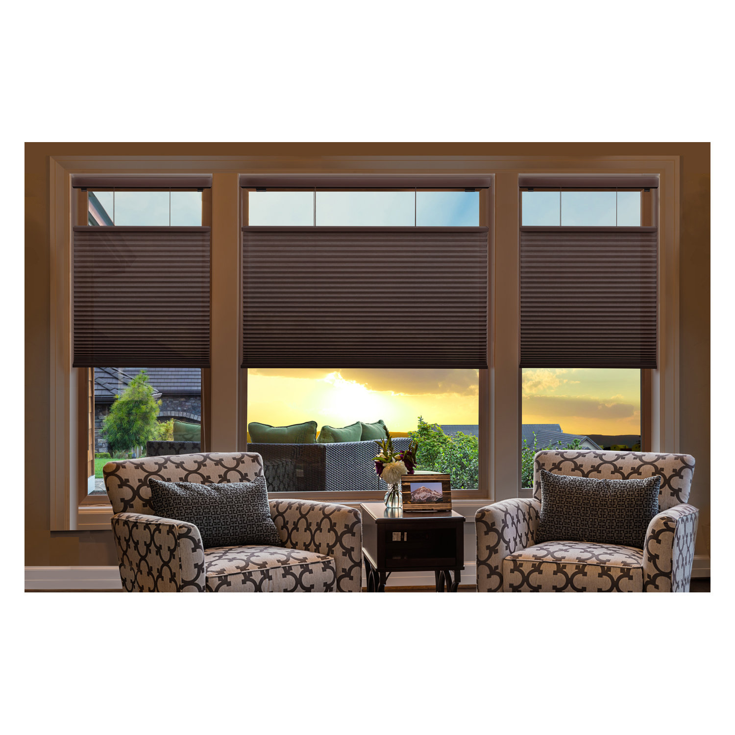 Linen Avenue Cordless Top Down Bottom Up Light FIltering Cellular Shade