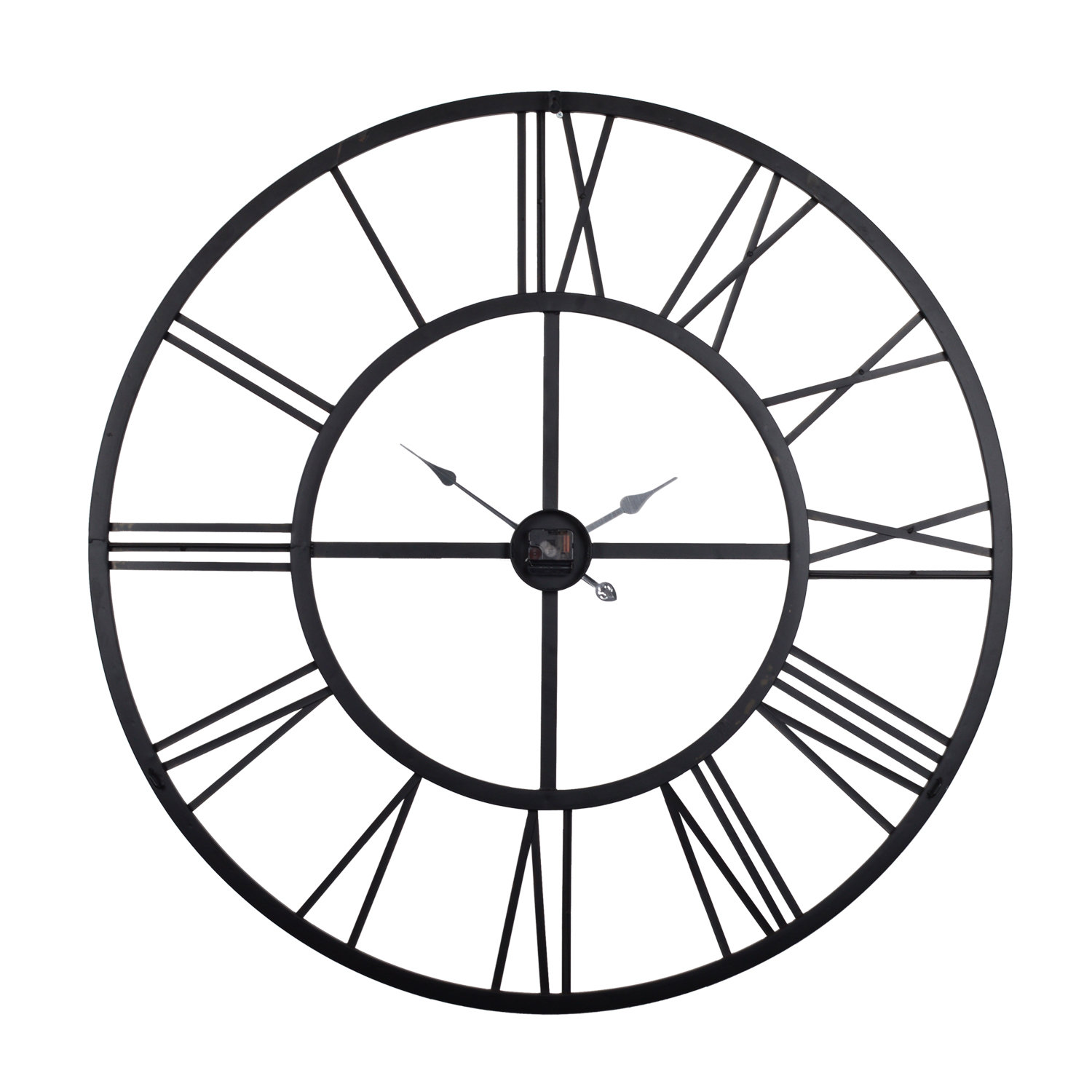 UtopiaAlley Rustic Living Oversized 45" Roman Rivet Wall Clock