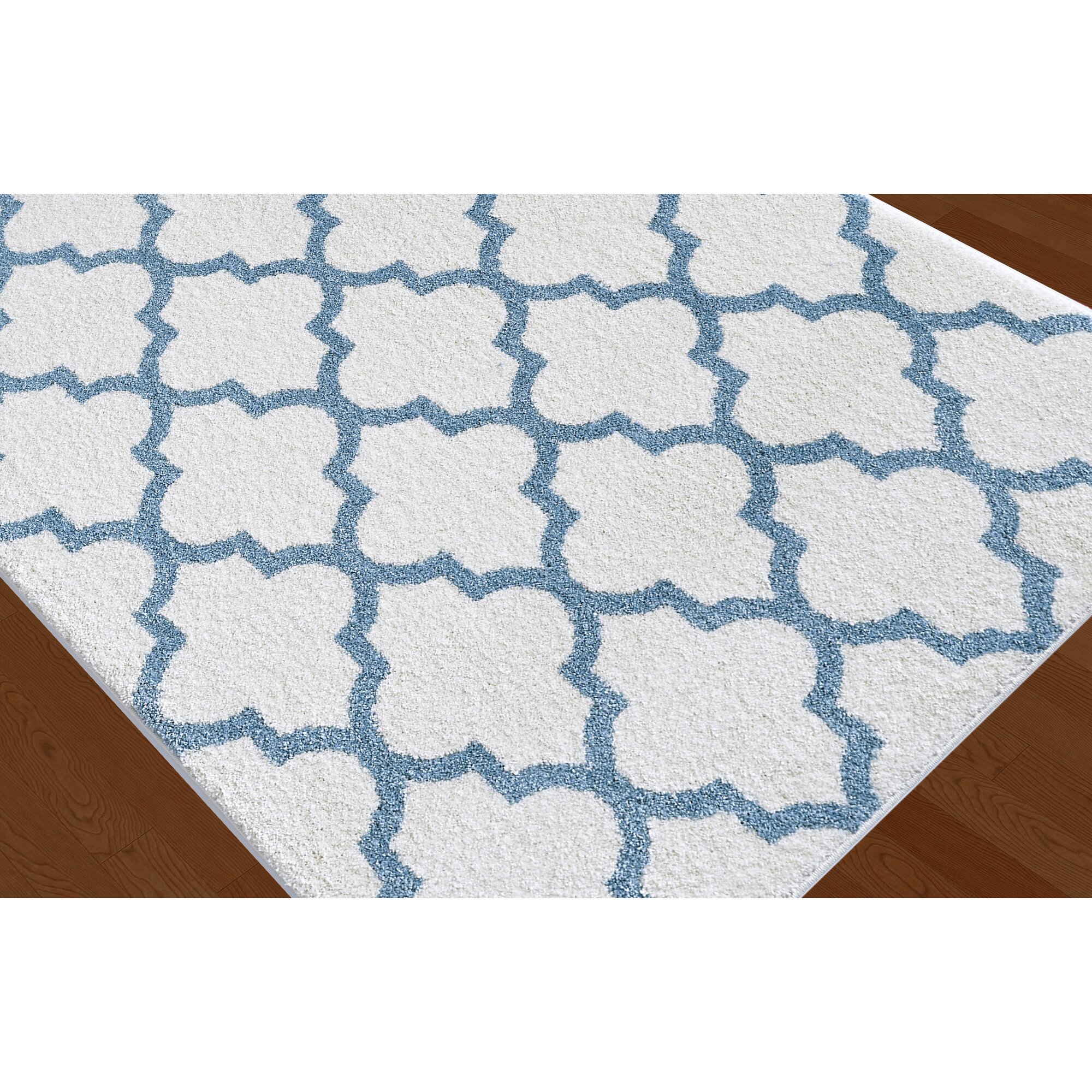 blue and white area rug