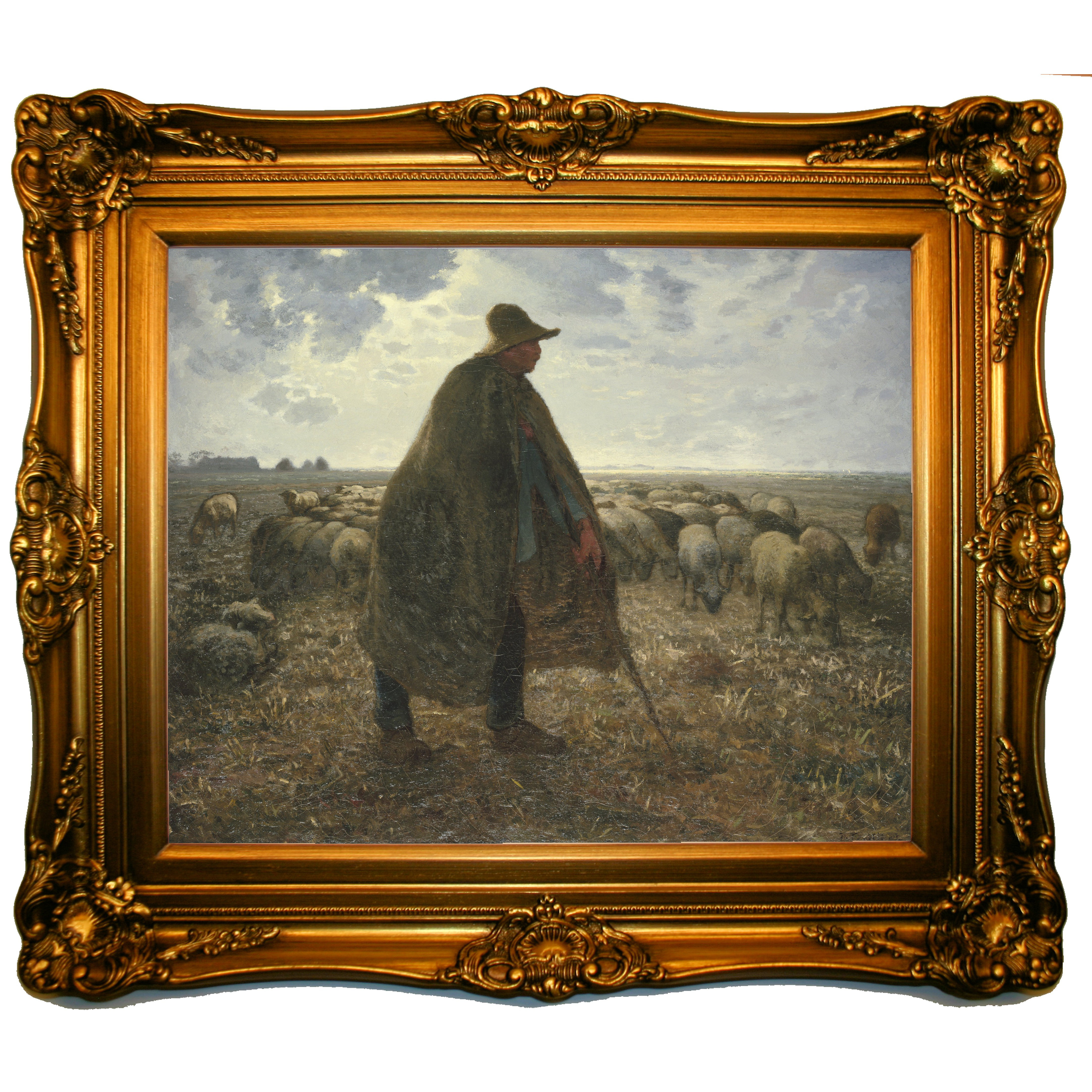 Historic Art Gallery 'Shepherd Tending His Flock' by JeanFrancois