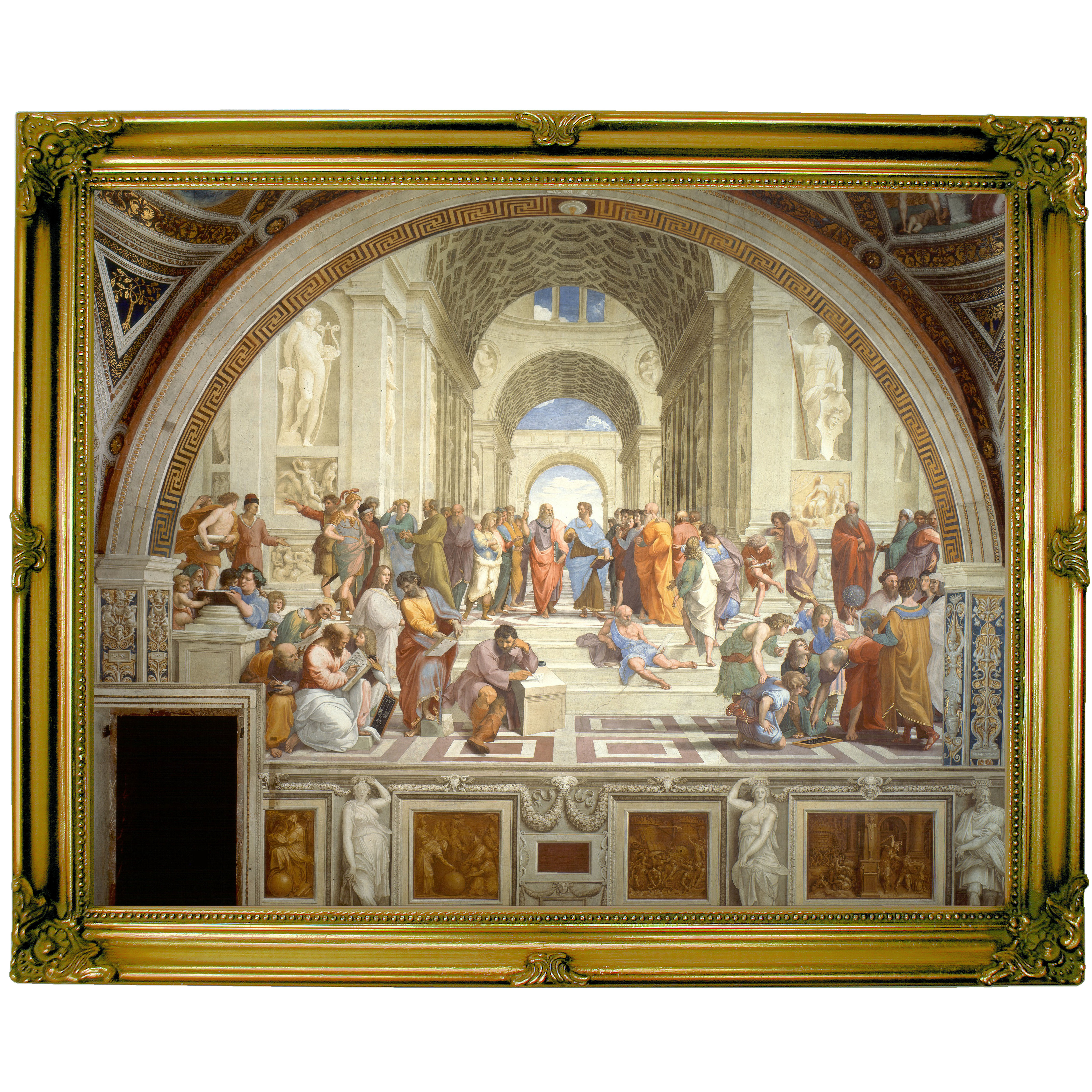 Historic Art Gallery 'The School of Athens 1511' by Raphael Framed ...