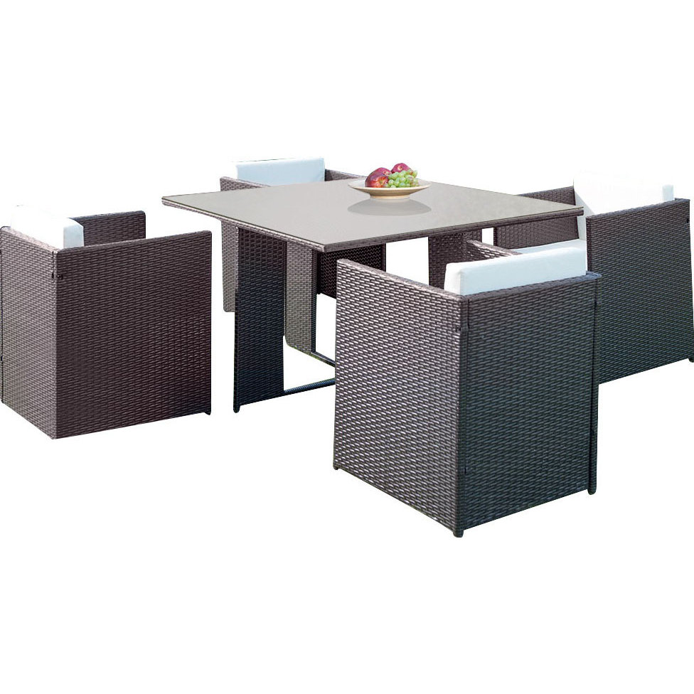 JB Patio Patio Wicker Outdoor 5 Piece Dining Set Wayfair