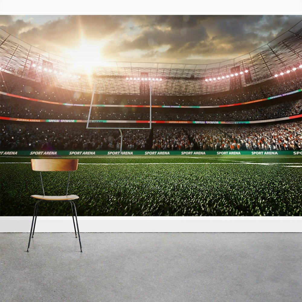 Wallums Wall Decor Football Stadium 8 X 144 3 Piece Wall Mural