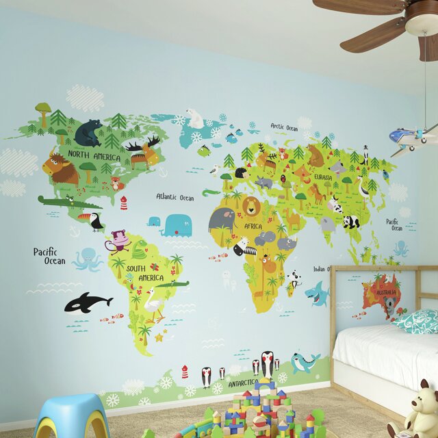 Ohpopsi The Whole Wide World Wall Mural & Reviews | Wayfair.co.uk