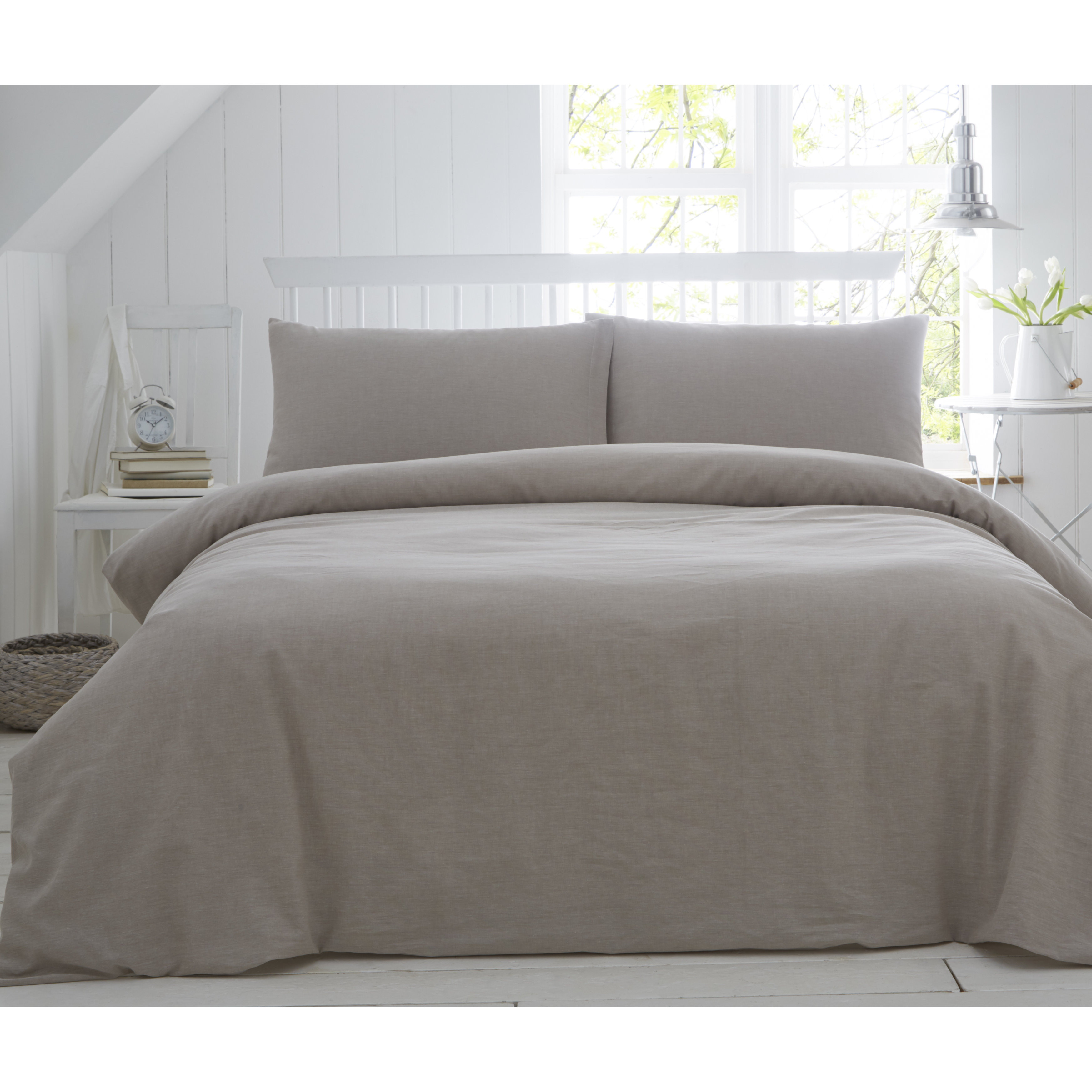 Behrens Plain Linen Duvet Set Wayfair.co.uk