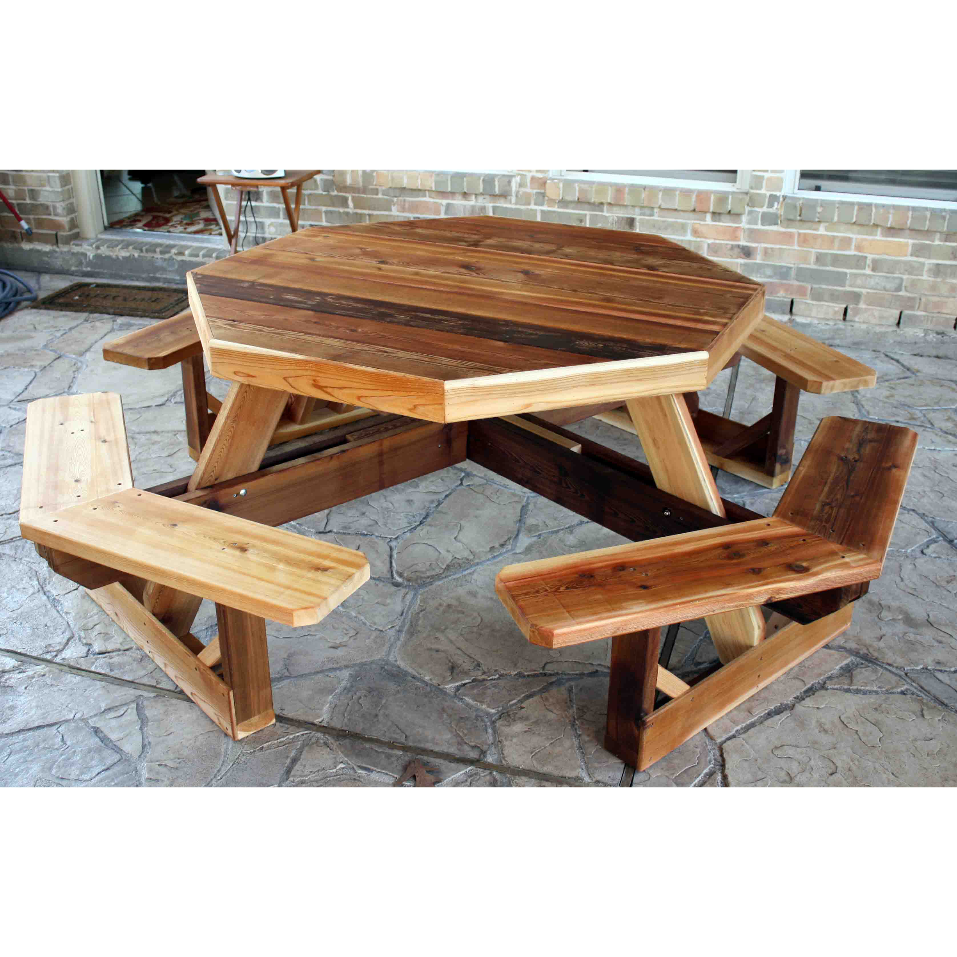 Picnic Tables You Ll Love Wayfair Western Cedar Octagon Picnic Table