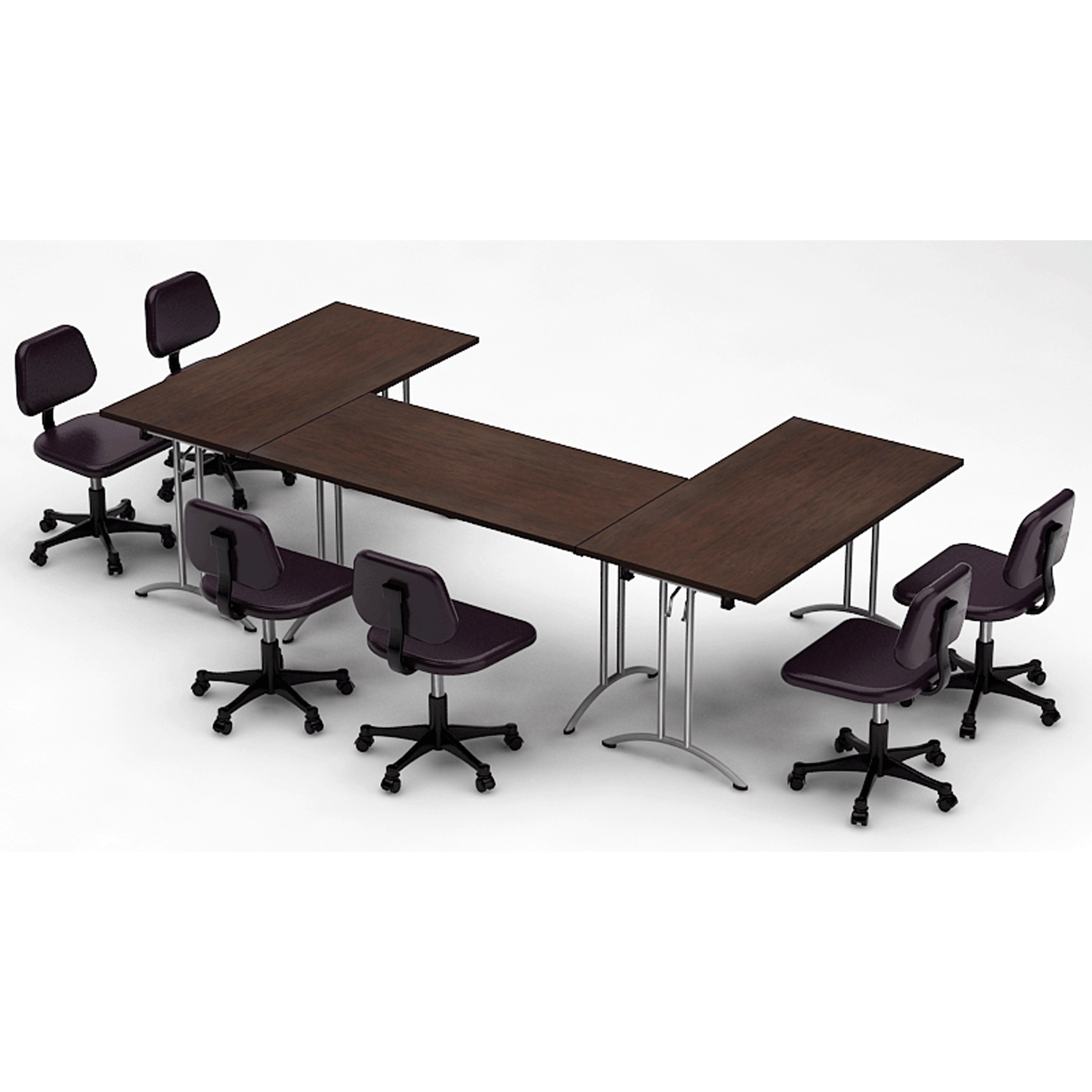 Team Tables Meeting Seminar 3 Piece Combo 10' Rectangular Conference