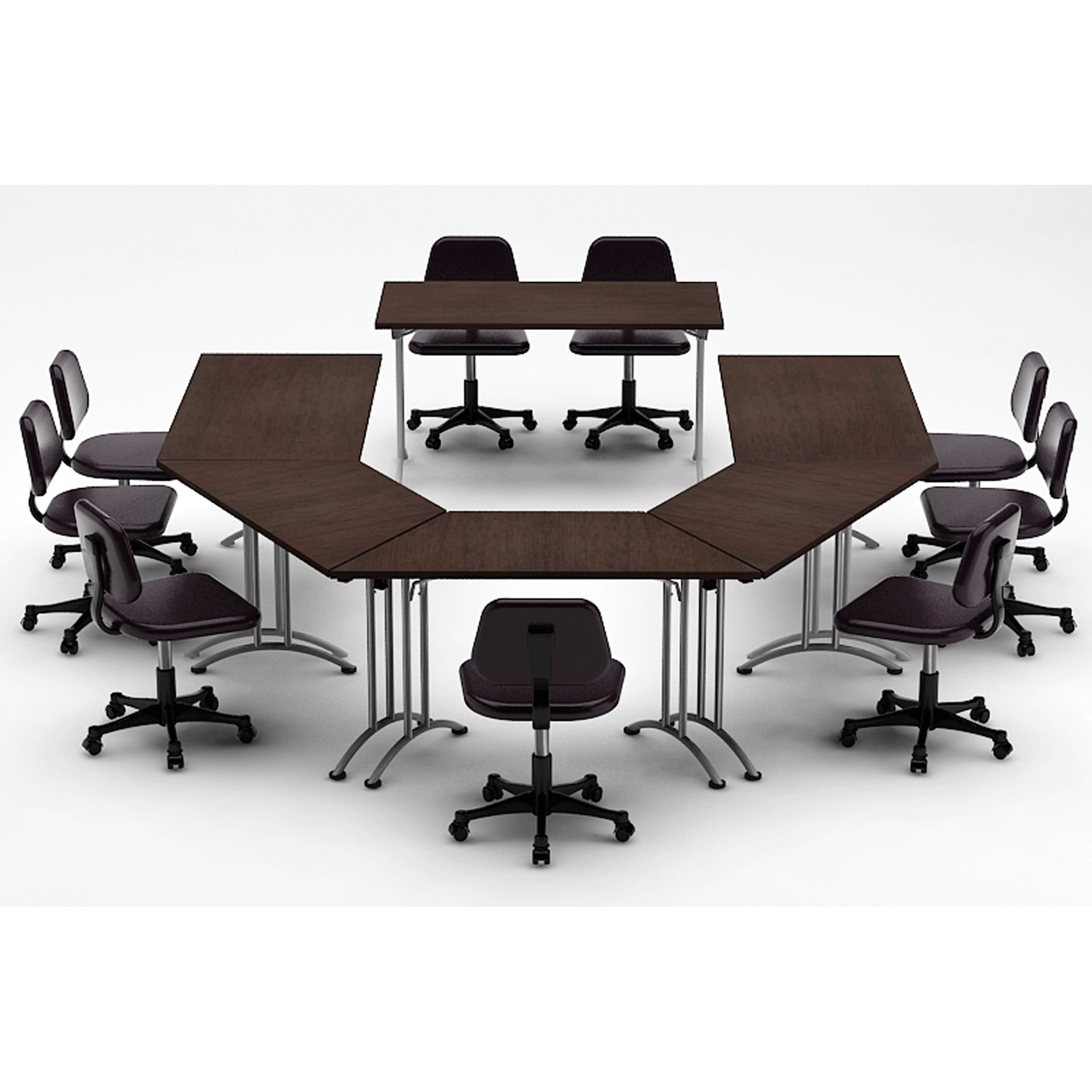 Team Tables Meeting Seminar 6 Piece Combo 15' Conference Table Wayfair.ca