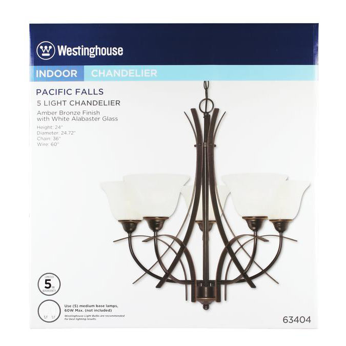 Westinghouse Lighting Pacific Falls 5 Light Shaded Chandelier Westinghouse Lighting Pacific Falls 5 Light Shaded Chandelier