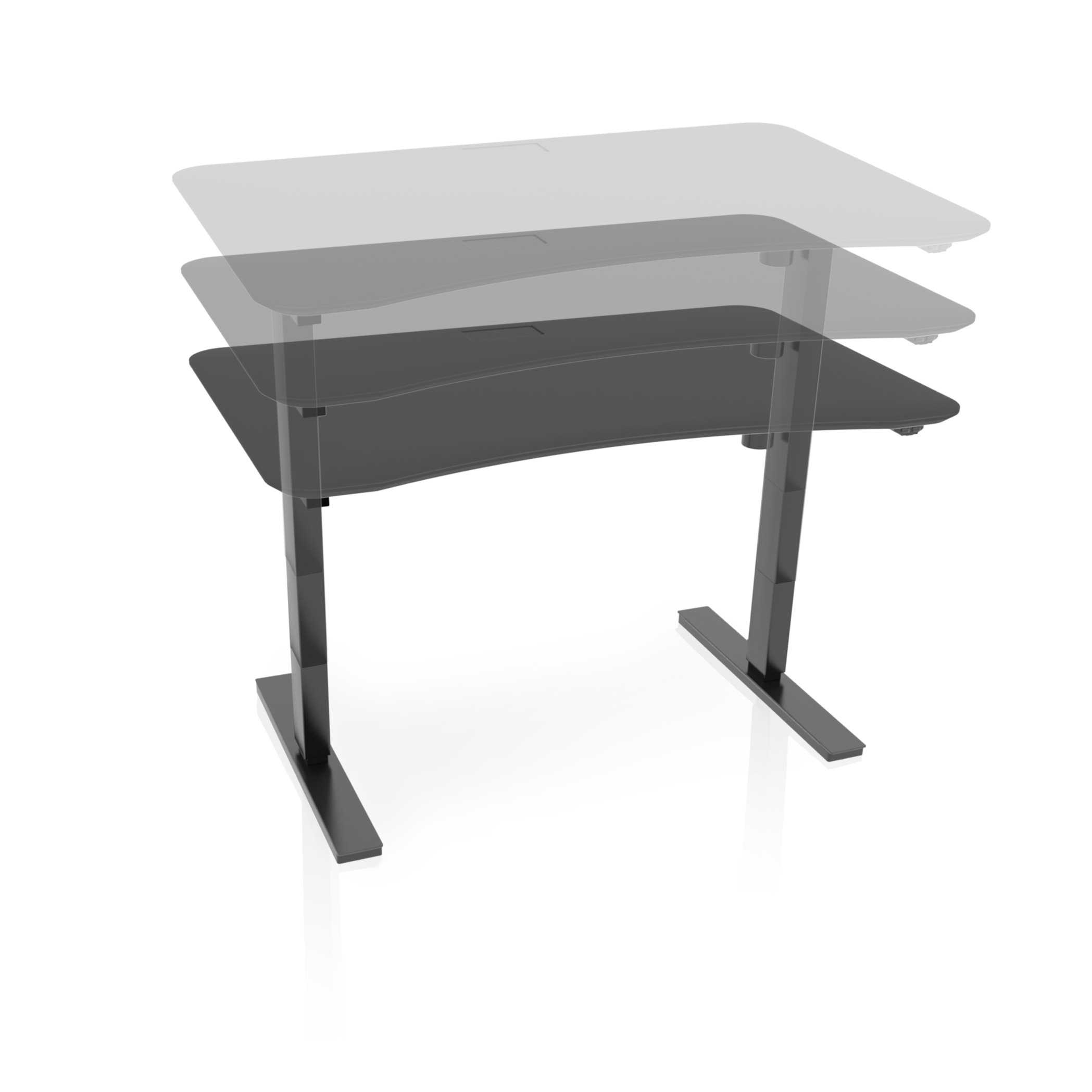 EE Electric Push Button Standing Desk Wayfair