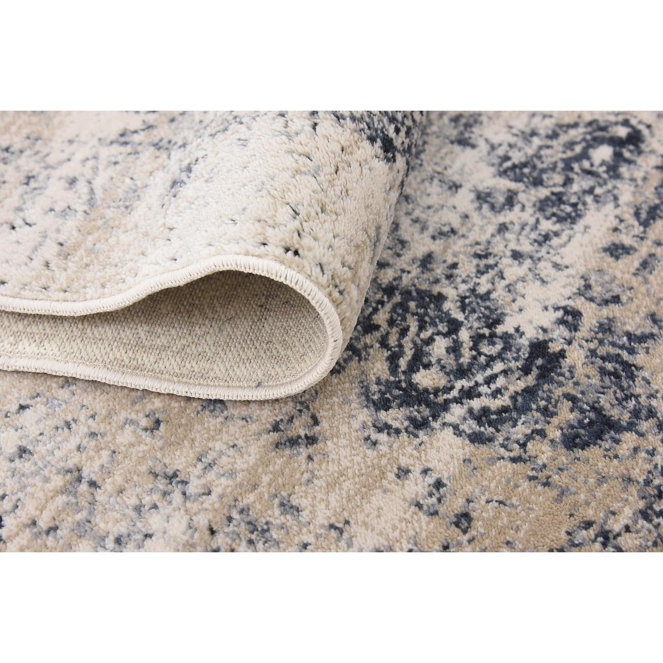 Laurel Foundry Modern Farmhouse Abbeville Dark Blue/Cream Area Rug