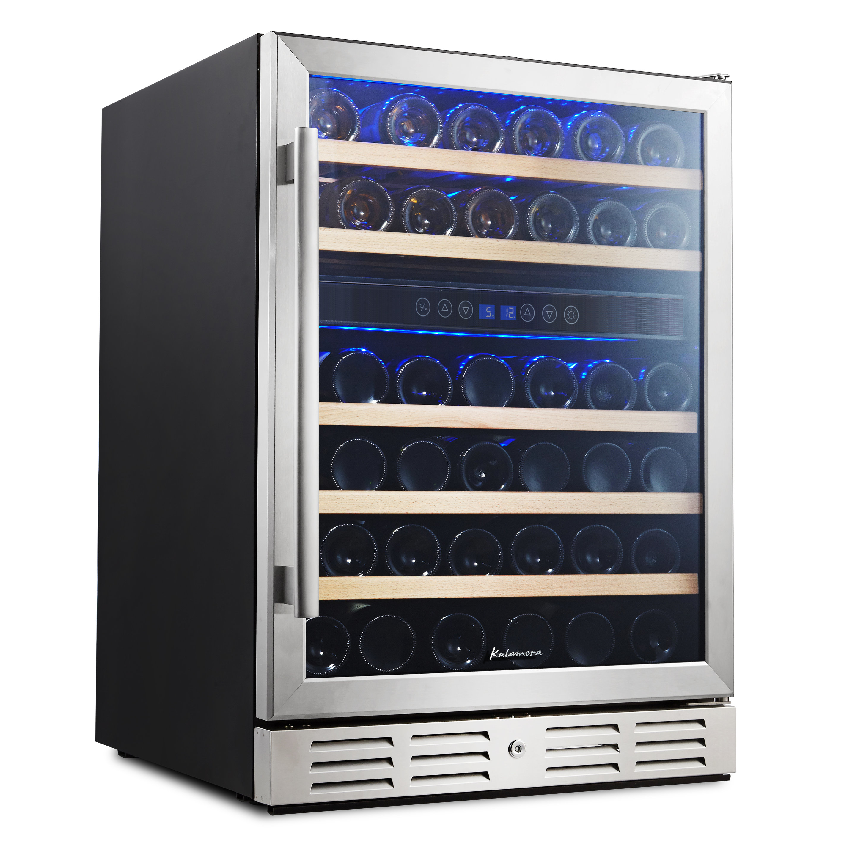 Kalamera 46 Bottle Dual Zone BuiltIn Wine Refrigerator Wayfair.ca