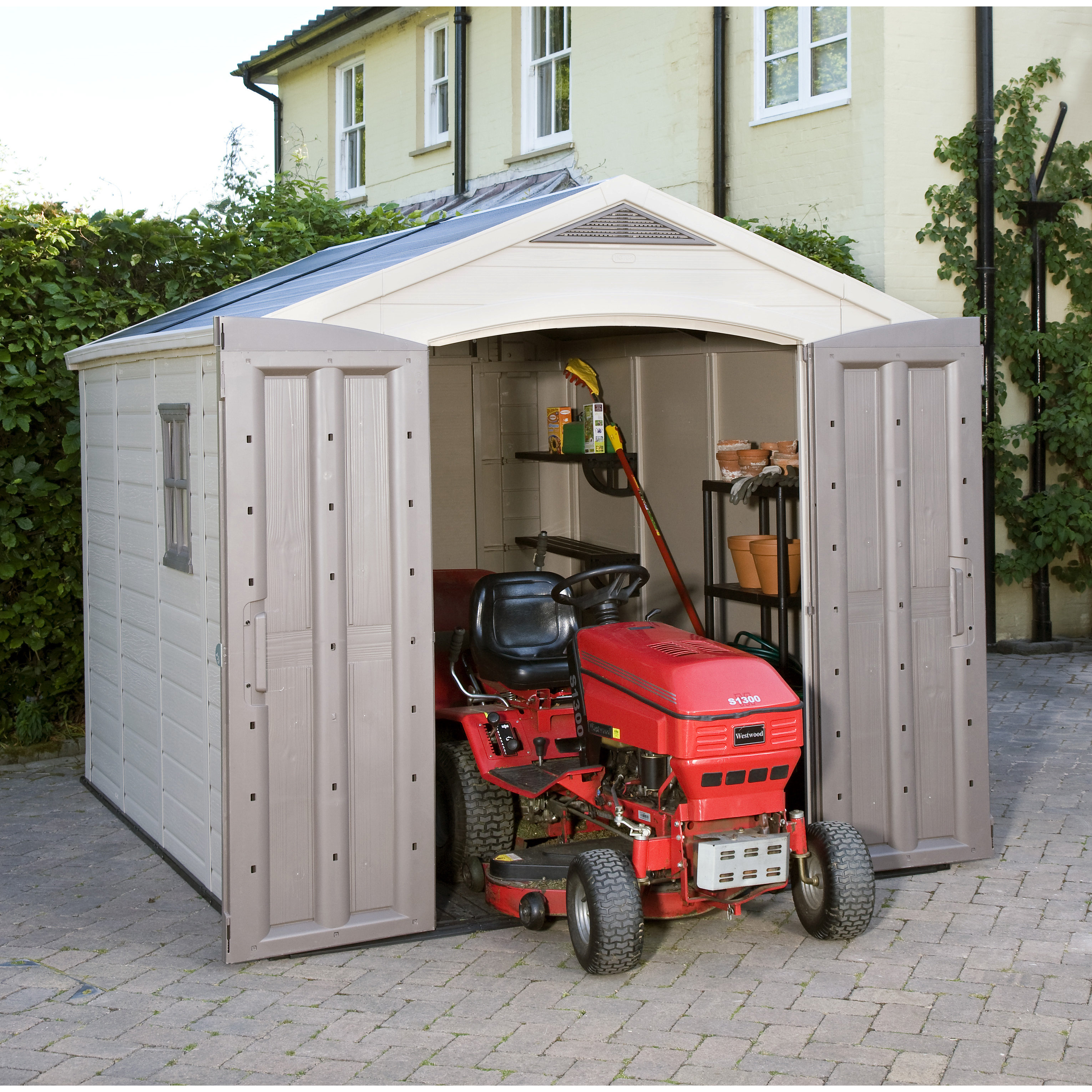 Keter Factor 8 Ft. W x 11 Ft. D Resin Outdoor Storage Shed &amp; Reviews 