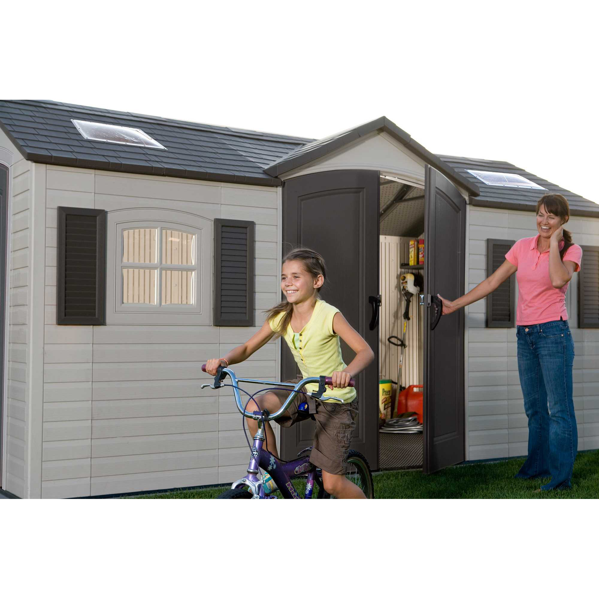  Entry 8 Ft. W x 15 Ft. D Steel and Plastic Garden Shed by Lifetime