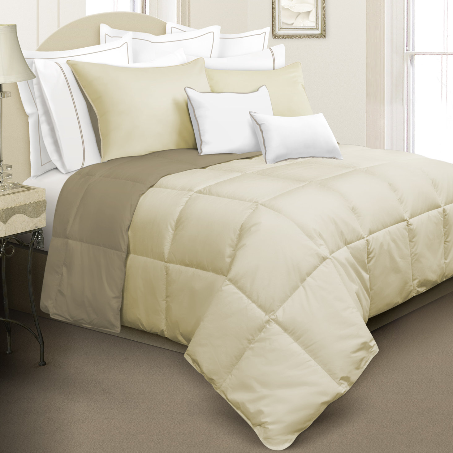Safdie & Co. Inc. Reversible Down Alternative Comforter Set & Reviews