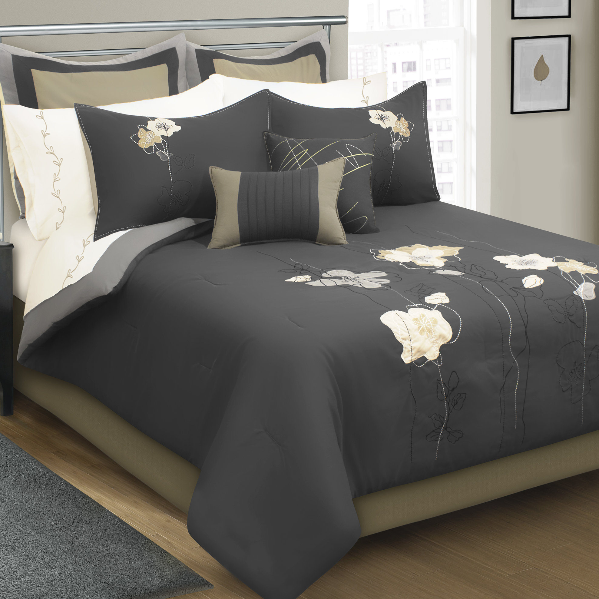 Safdie & Co. Inc. Amelia 8 Piece Comforter Set Wayfair.ca