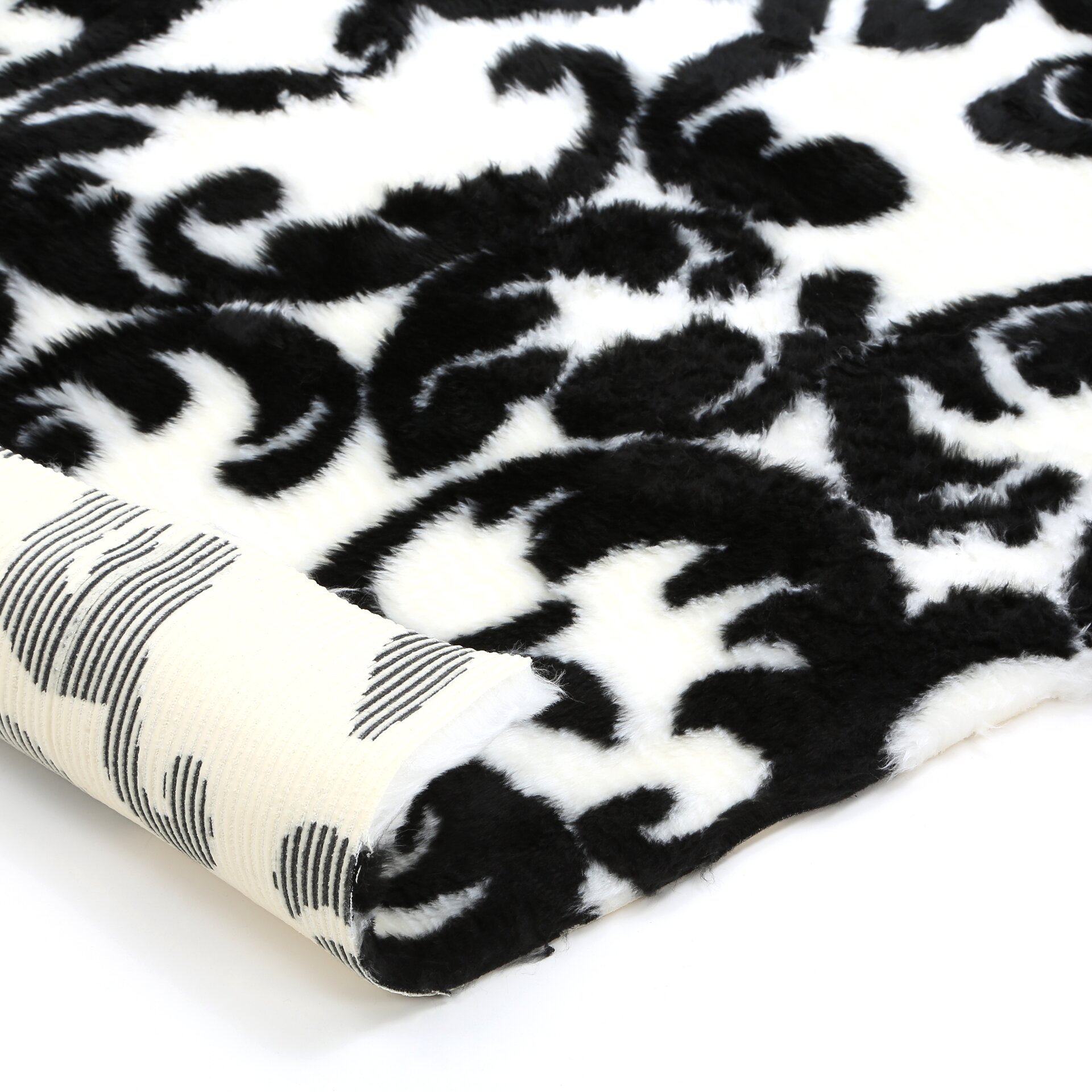 black and white modern rug