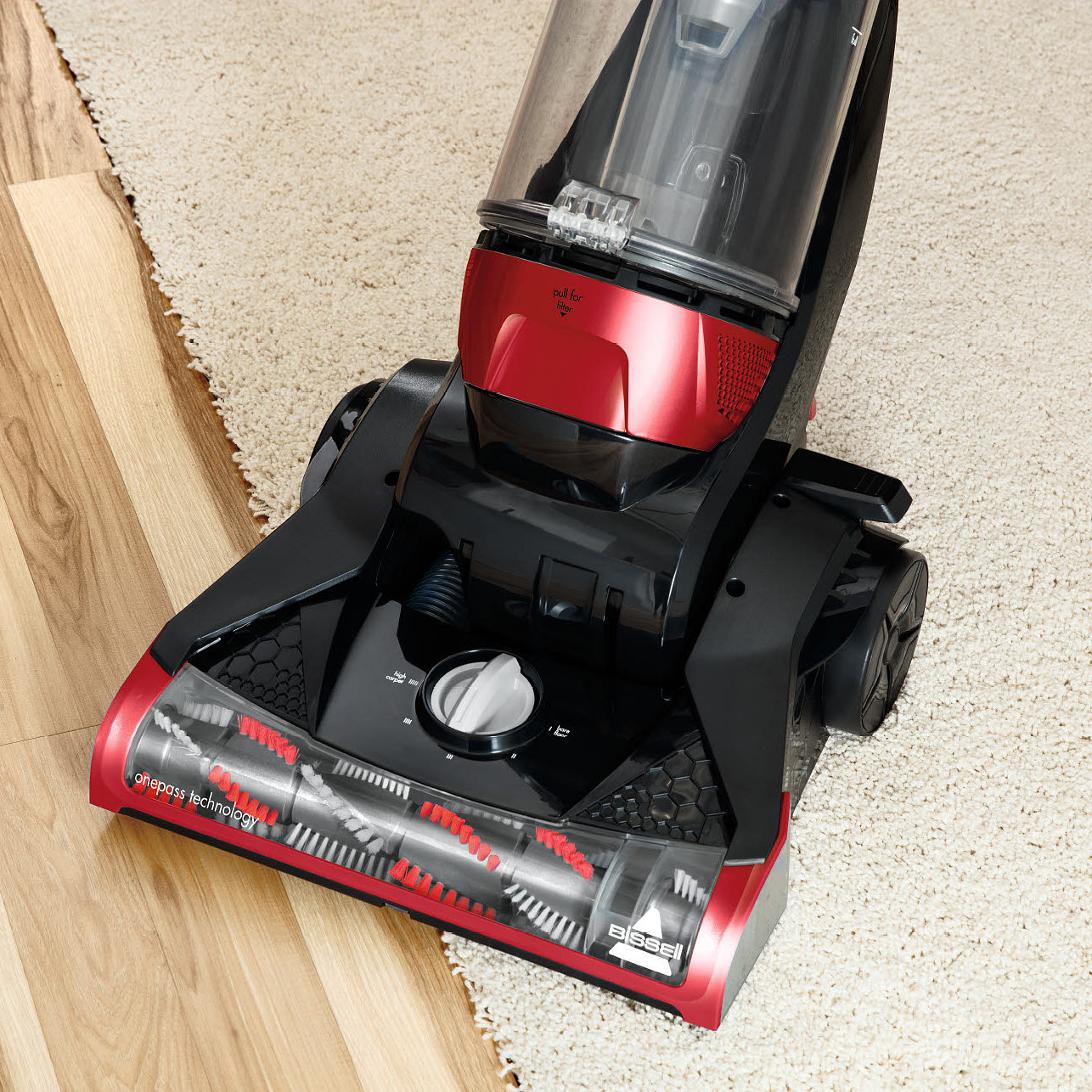 Bissell CleanView Bagless Upright Vacuum with OnePass Technology
