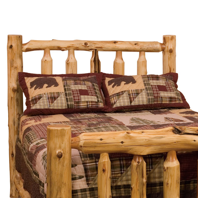 Fireside Lodge Traditional Cedar Log Slat Headboard & Reviews Wayfair