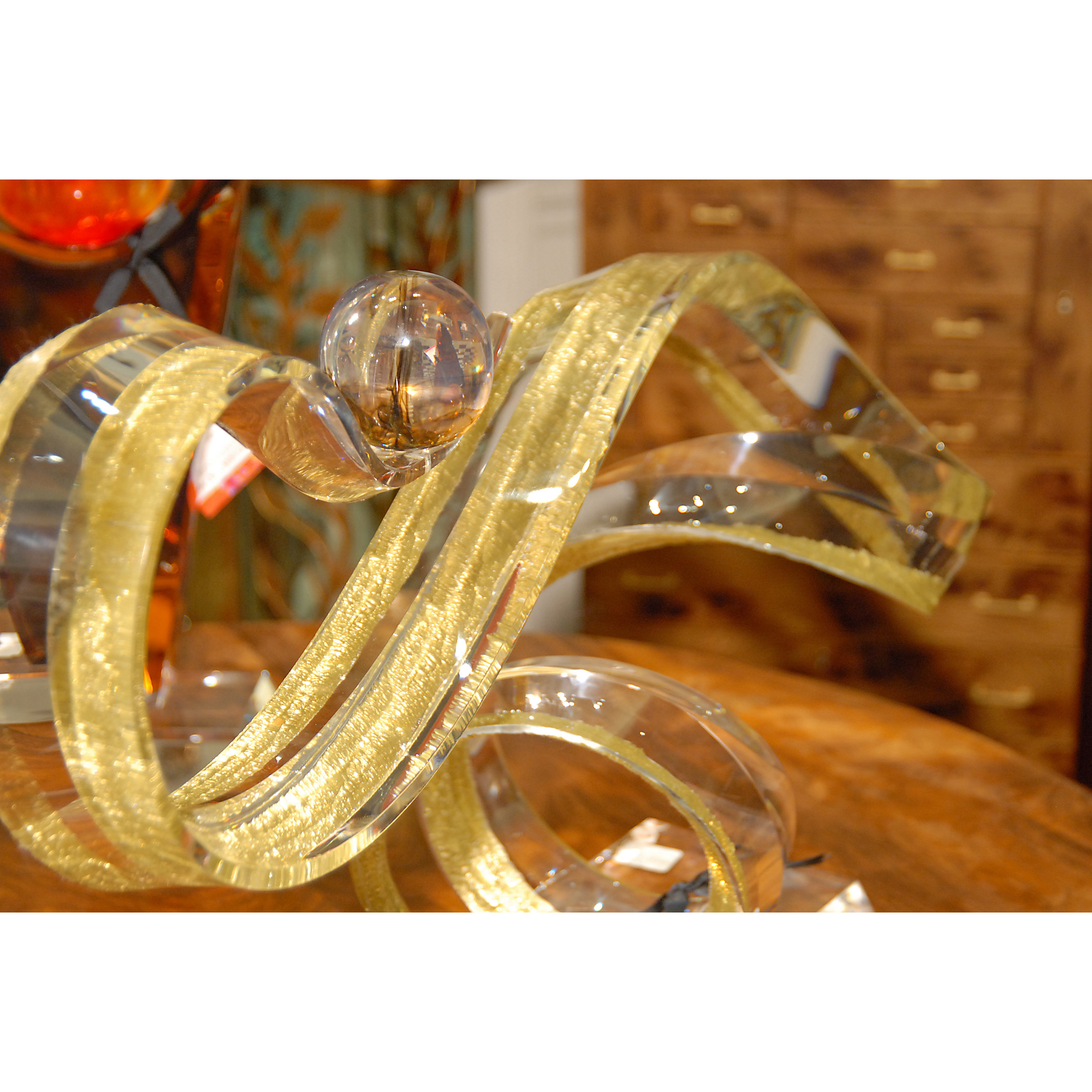 Shahrooz Sculptures and Art Pieces Acrylic Horizontal Wave Sculpture