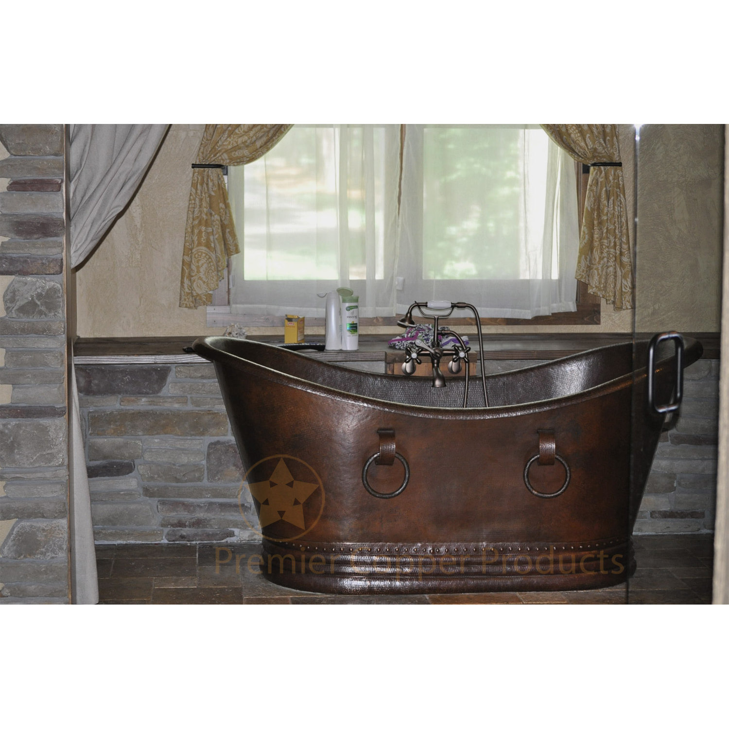 Premier Copper Products 67 X 34 Hammered Double Slipper Premier Copper Products 67 Quot X 34 Hammered Double Slipper Bathtub