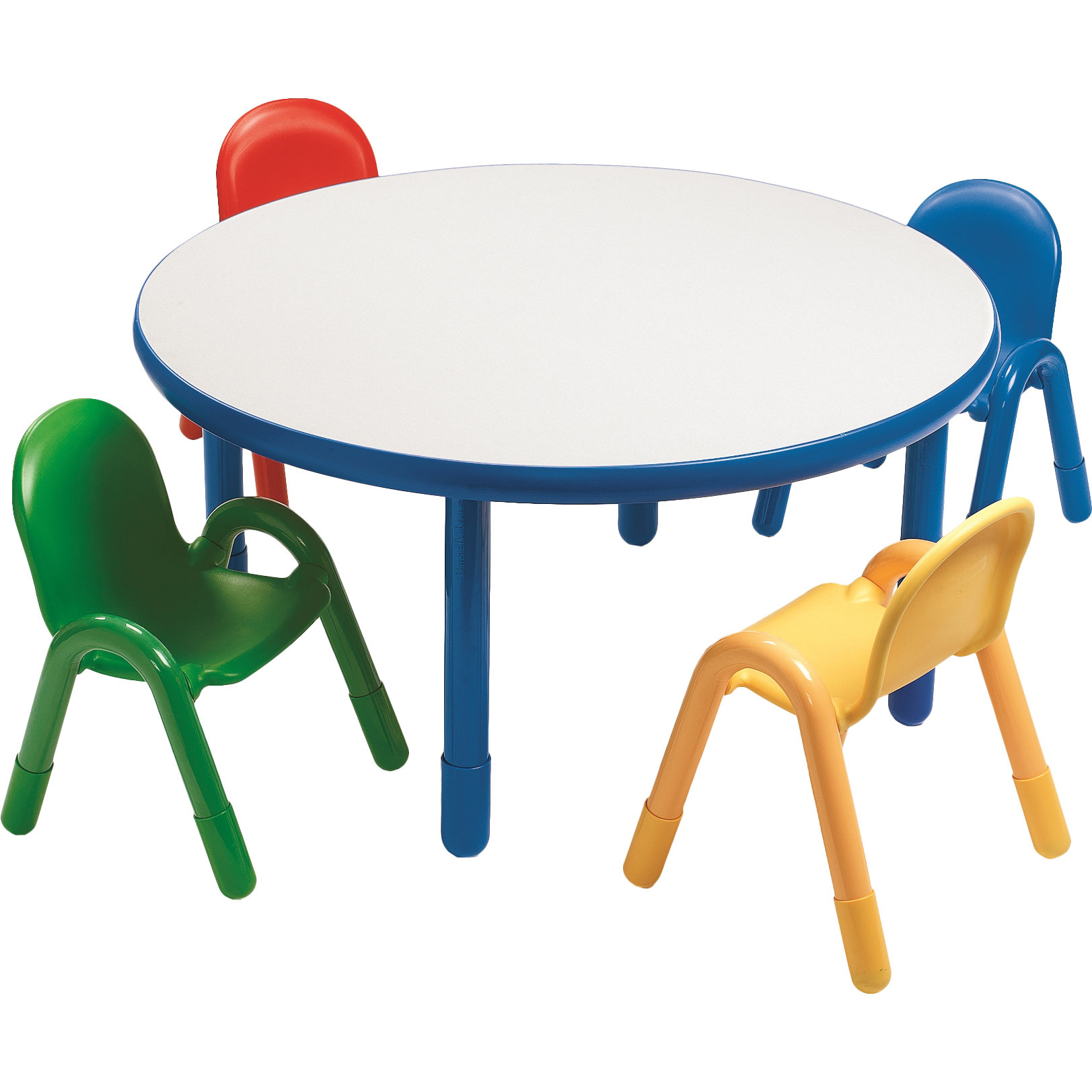Angeles Round Baseline Preschool Table And Chair Set In Royal Blue Angeles Round Baseline Preschool Table And Chair Set In Royal Blue