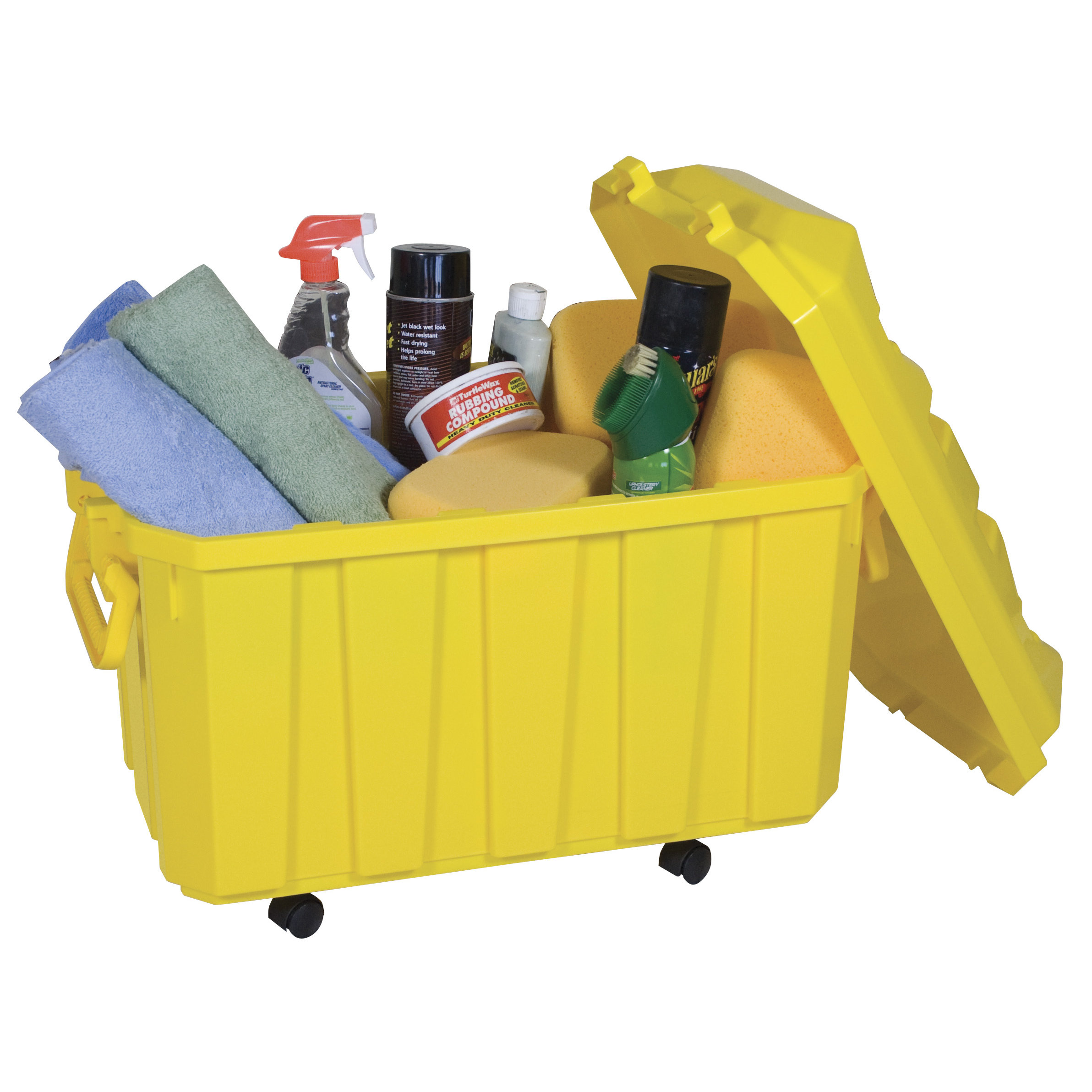 ECR4Kids 4 Pack of 18 Gallon StorNRoll Toy Trunks with Casters