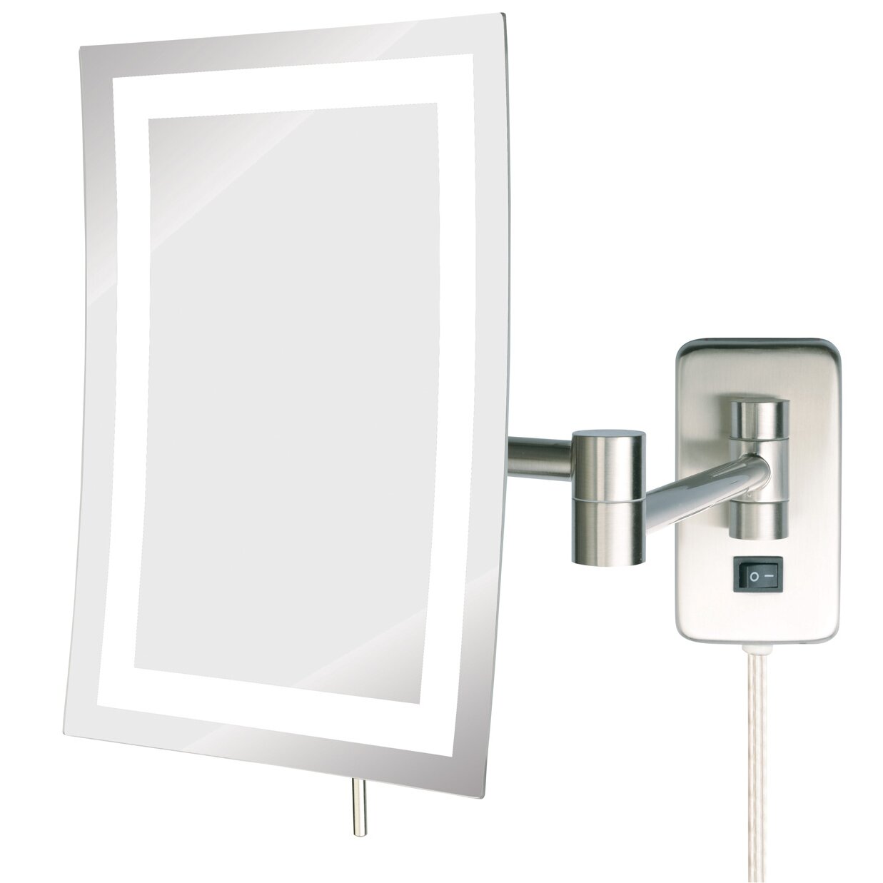 Jerdon LED Lighted Wall Mount Rectangular Makeup Mirror & Reviews ... - Jerdon LED Lighted Wall Mount Rectangular Makeup Mirror