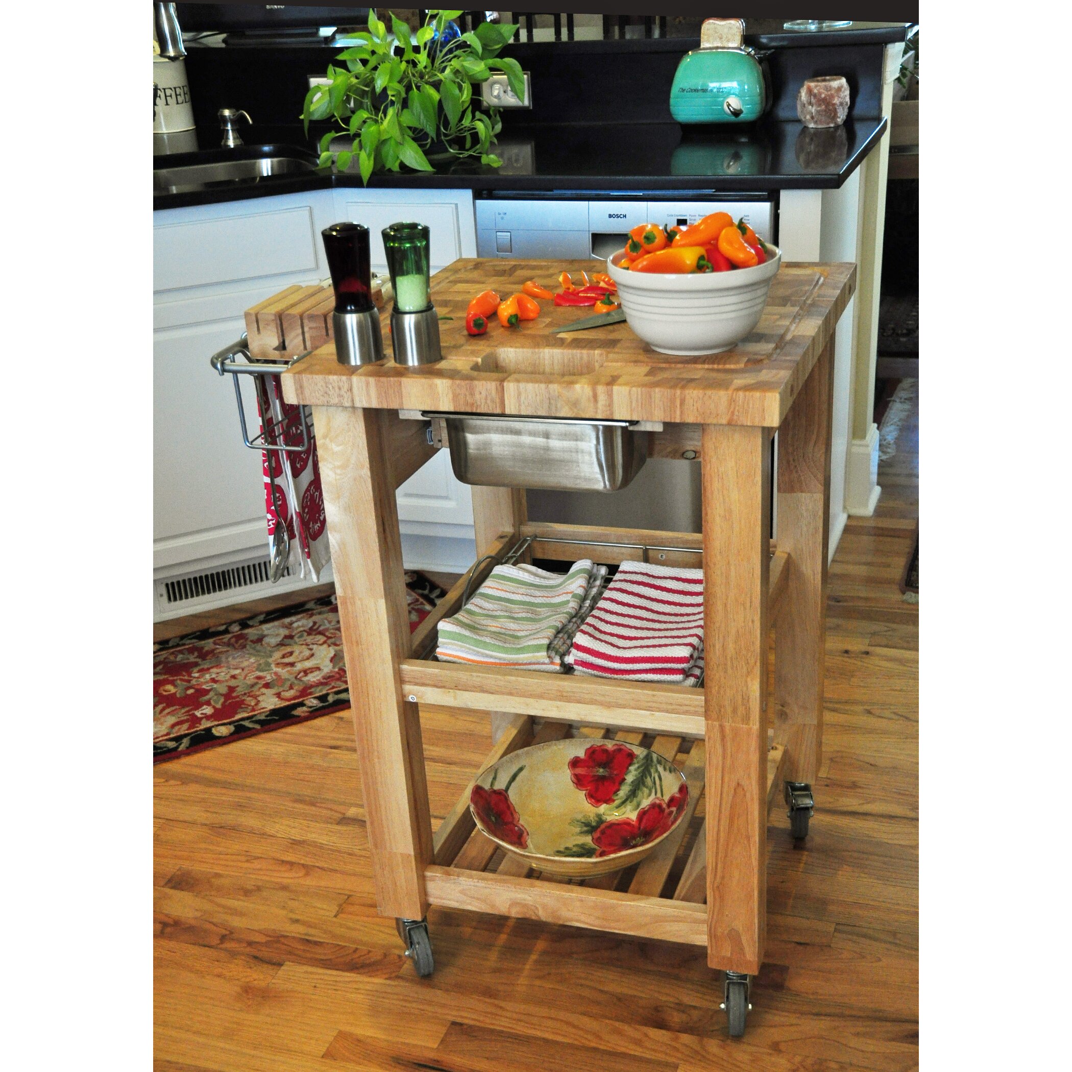 Chris Chris Pro Chef Kitchen Cart Reviews Wayfair   Chris And Chris Pro Chef Kitchen Cart 