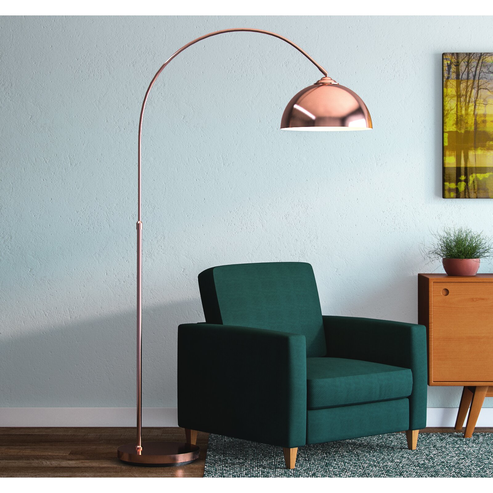 Home Essence Newcastle 196cm Arched Floor Lamp & Reviews | Wayfair.co.uk