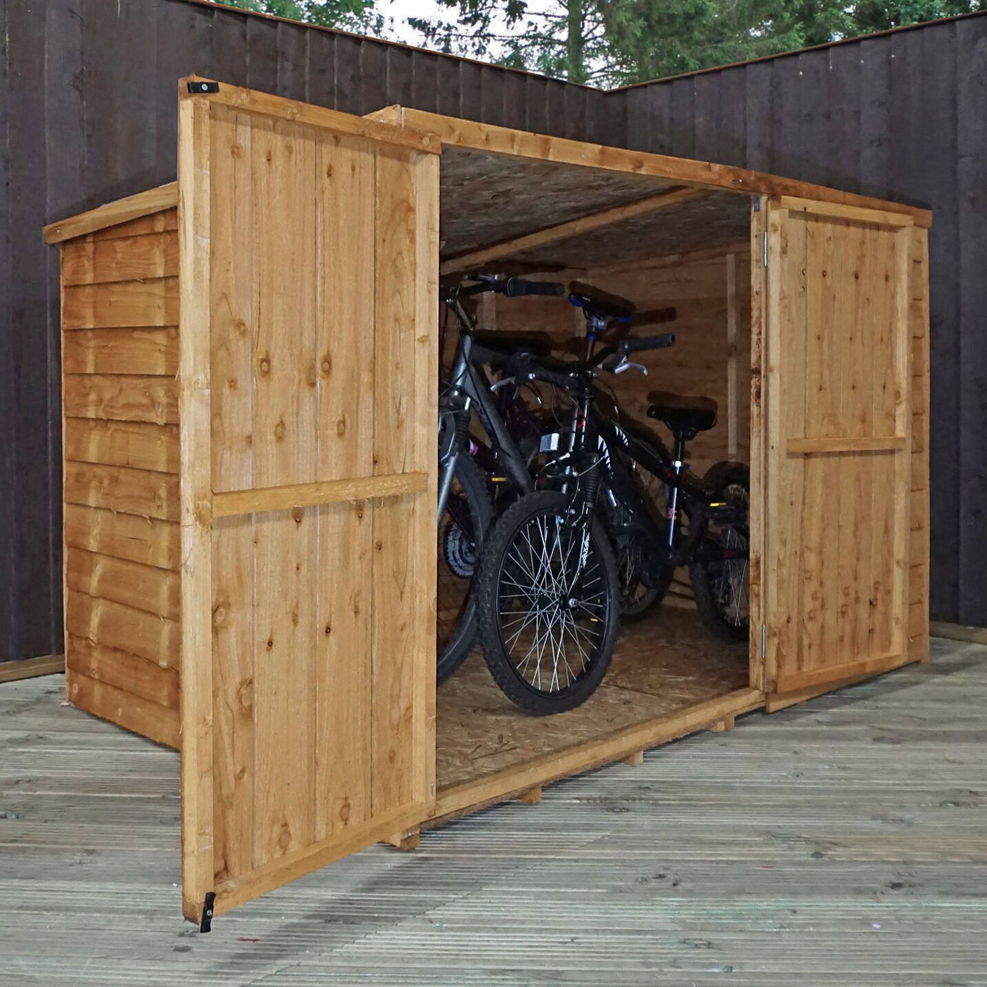 home essence overlap pent 6 ft. w x 4 ft. d wooden bike