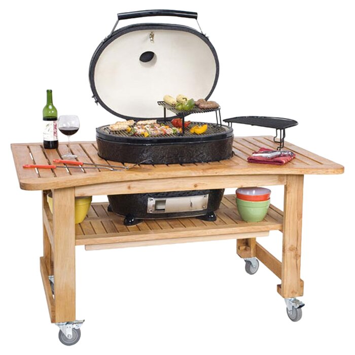 Primo Grills 28" Extra Large Oval kamado Charcoal Grill with