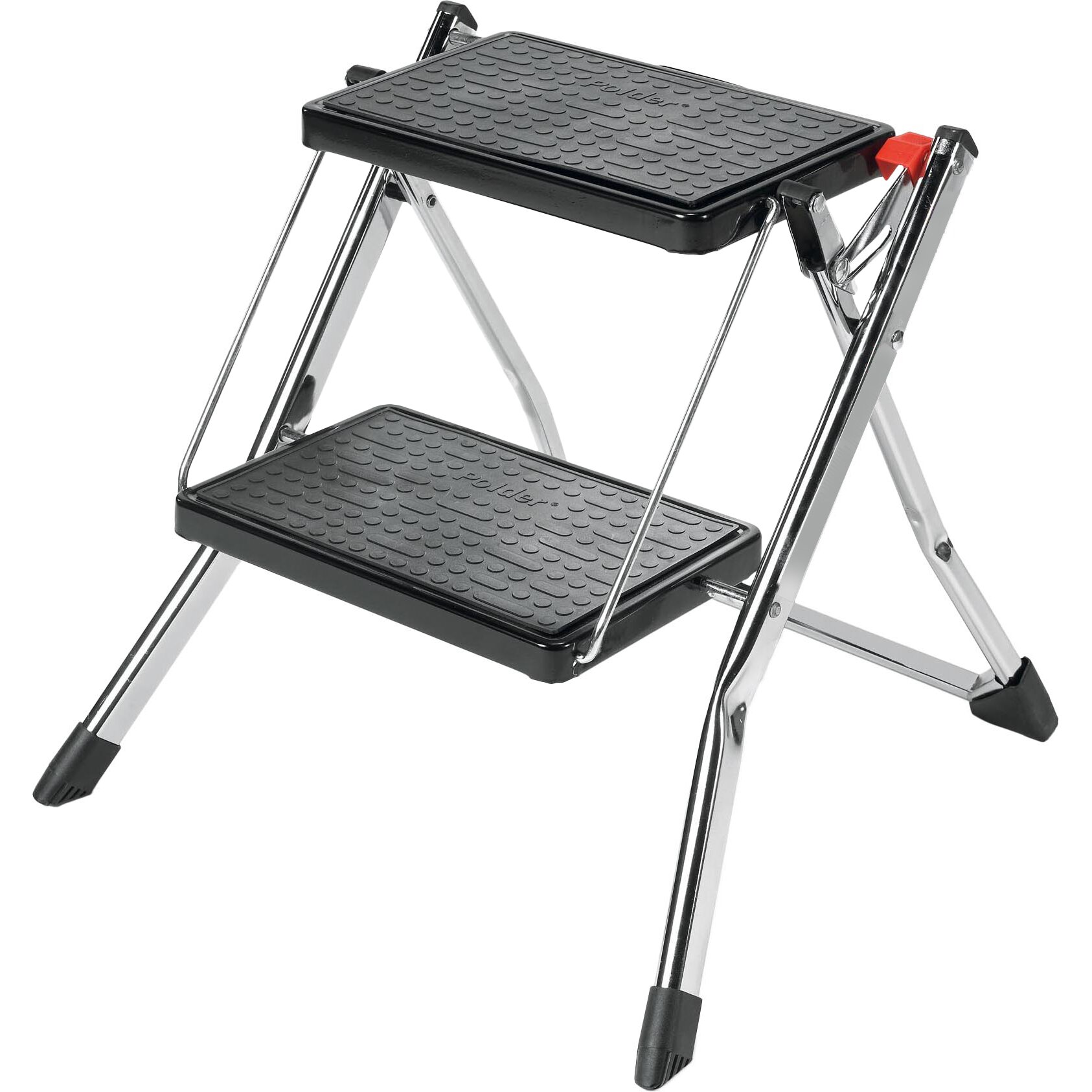 Polder Products LLC 2-Step Steel Step Stool with 225 lb. Load Capacity ...