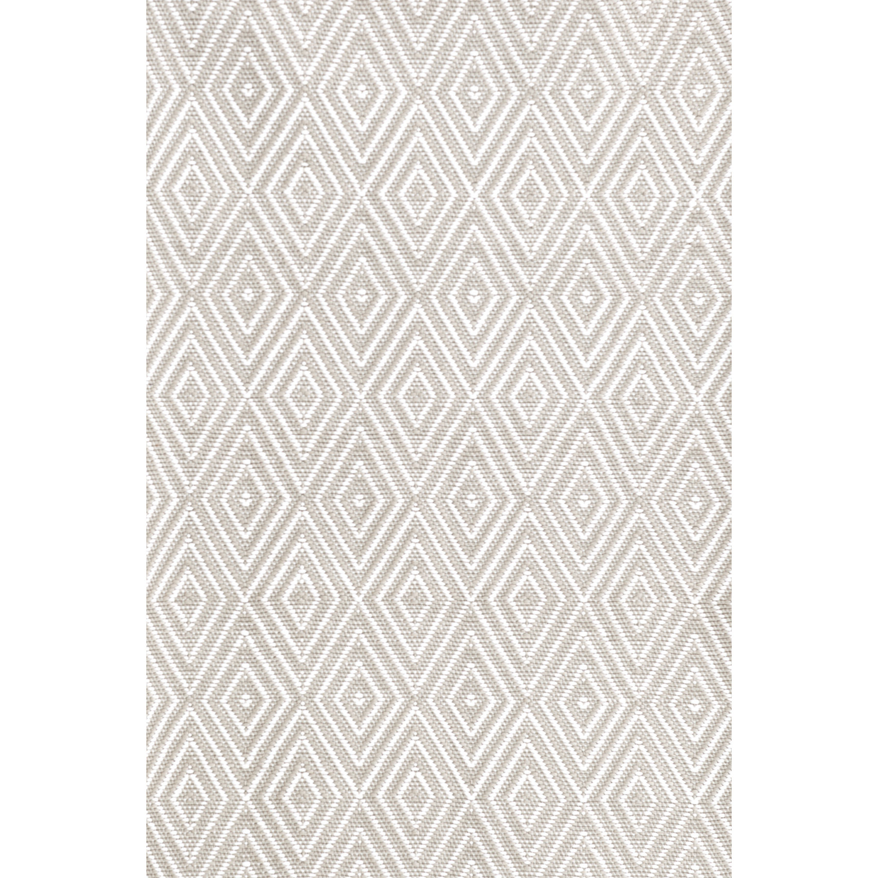 Dash and Albert Rugs Diamond Platinum White Indoor/Outdoor Rug