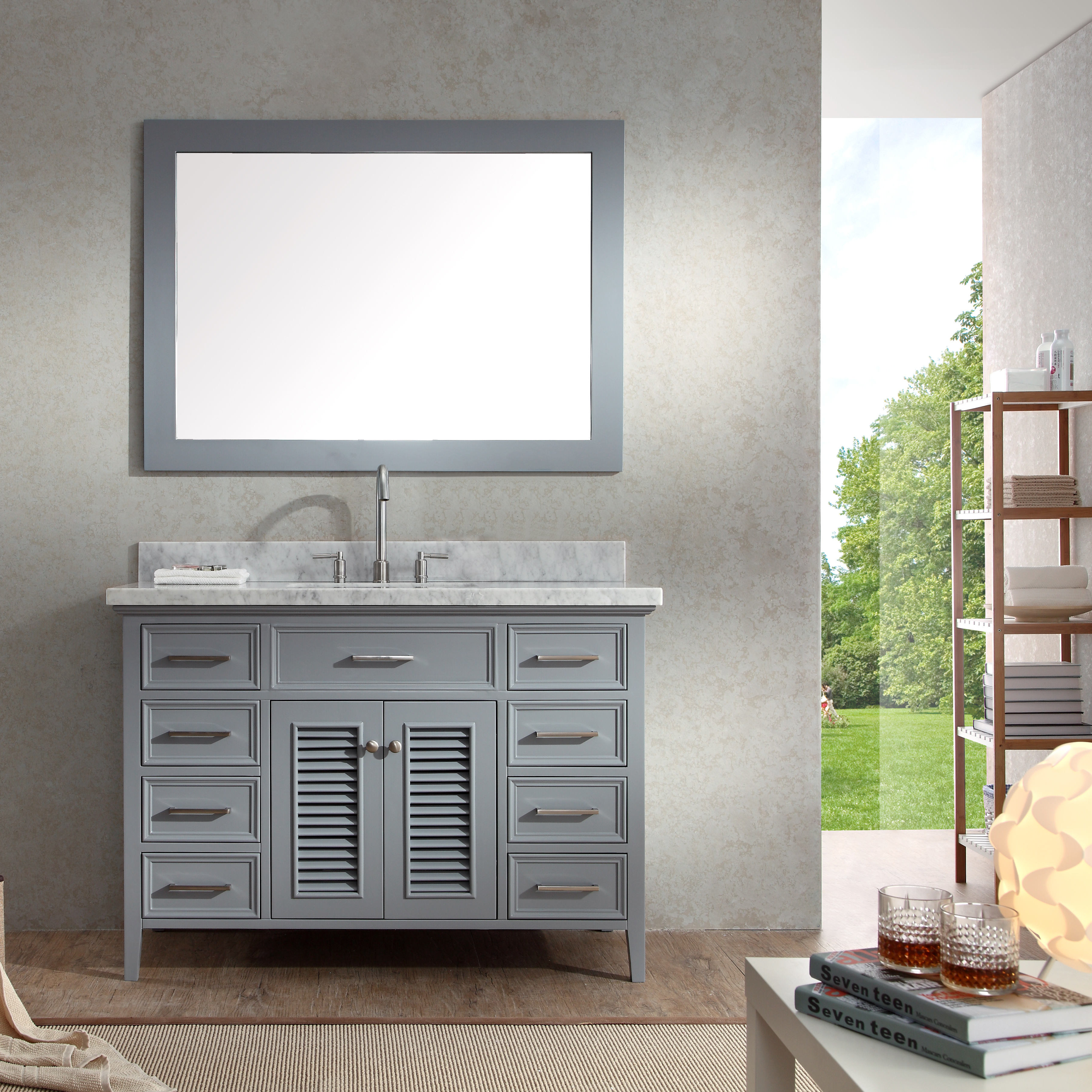 Ariel Bath Kensington 49" Single Bathroom Vanity Set with Mirror