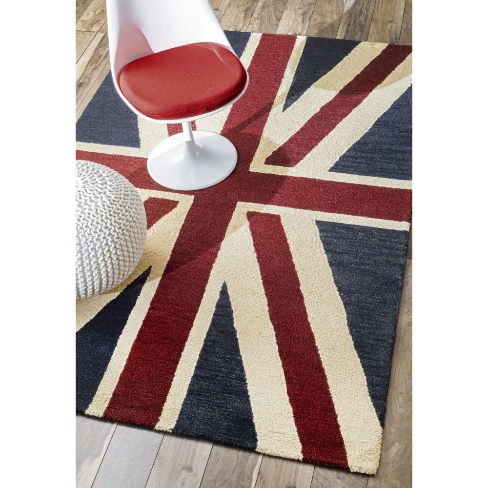 nuLOOM Marbella Union Jack Denim Novelty Area Rug & Reviews Wayfair