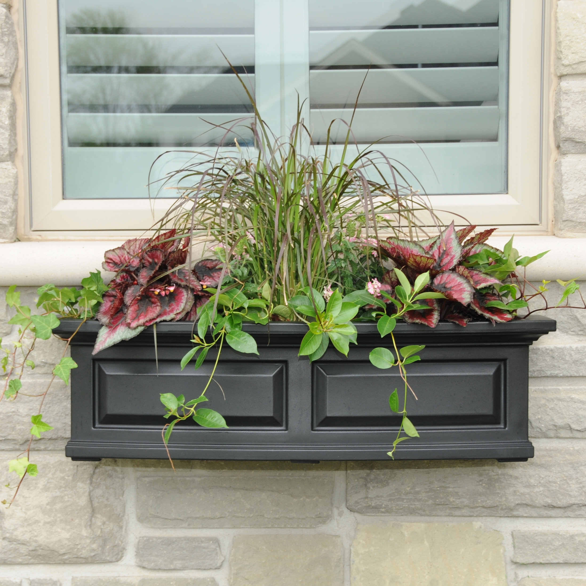Mayne Inc. Nantucket Polyethylene Window Box Planter & Reviews Wayfair