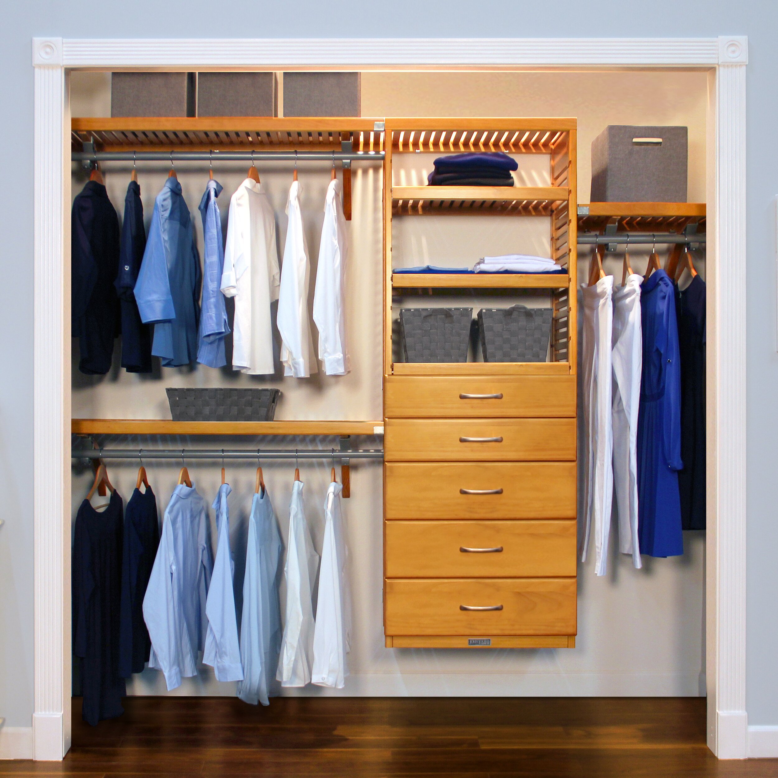 John Louis Home 120&quot;W Closet System & Reviews | Wayfair